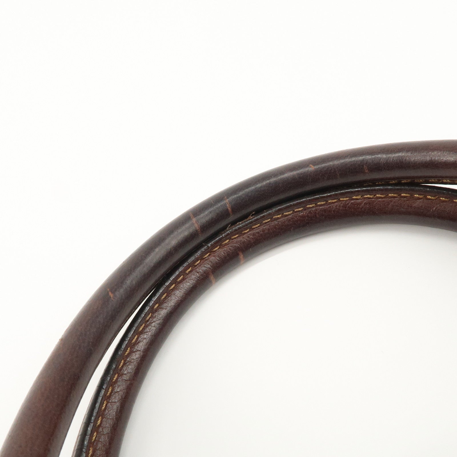 Christian Dior Street Chic Trotter Canvas Leather Hand Bag Brown