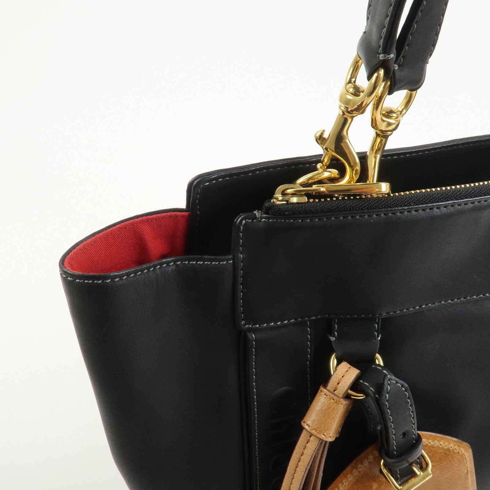 Chloe Eden Leather Tote Bag Shoulder Bag Hand Bag Black