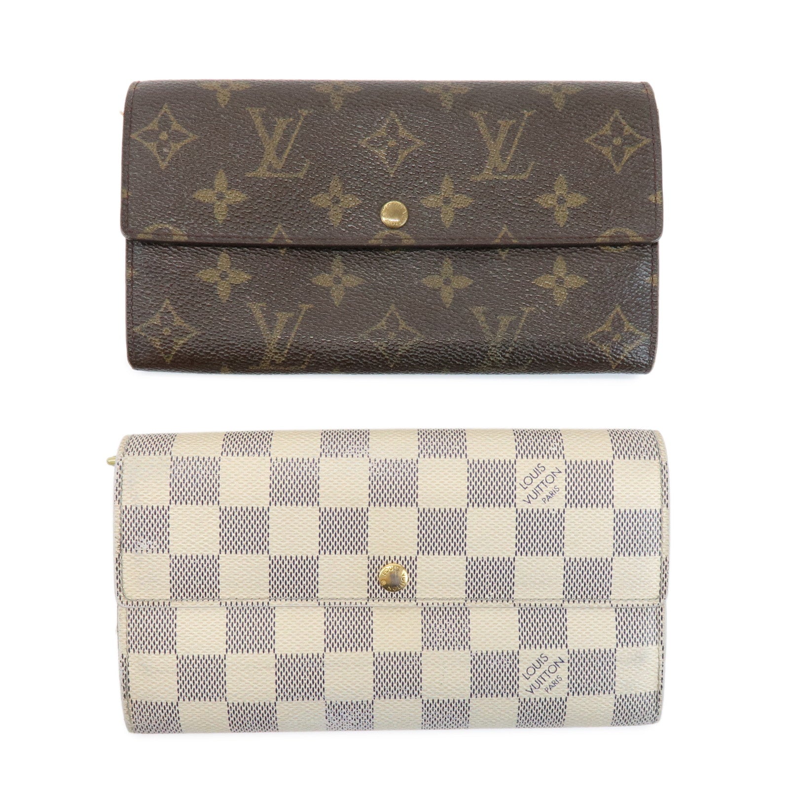 Louis Vuitton Monogram Damier Azur Set Of 2 Wallet M61725/N61735