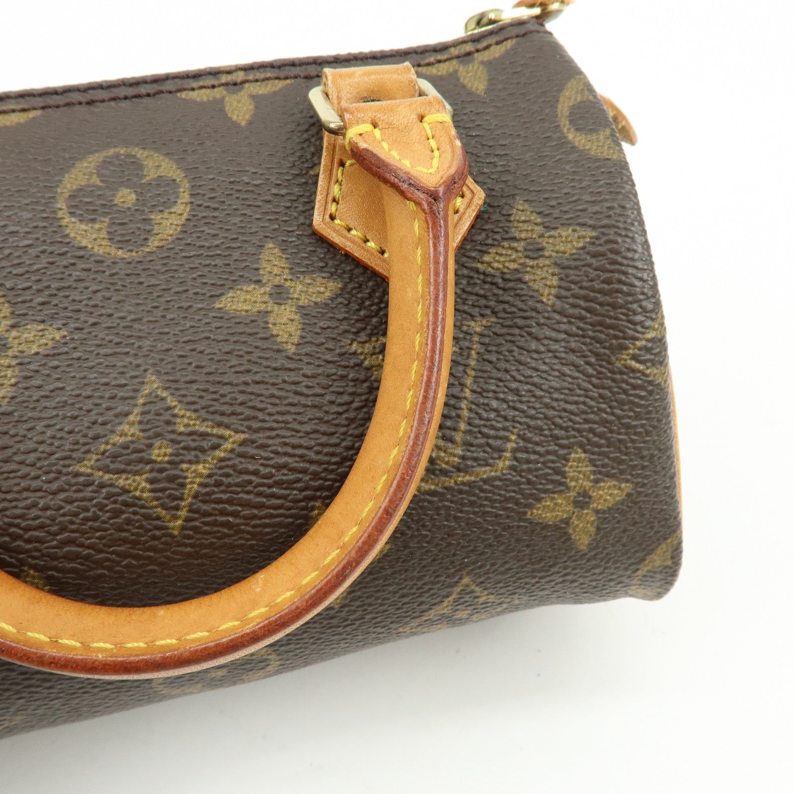 Louis Vuitton Monogram Mini Speedy Hand Bag Brown M41534