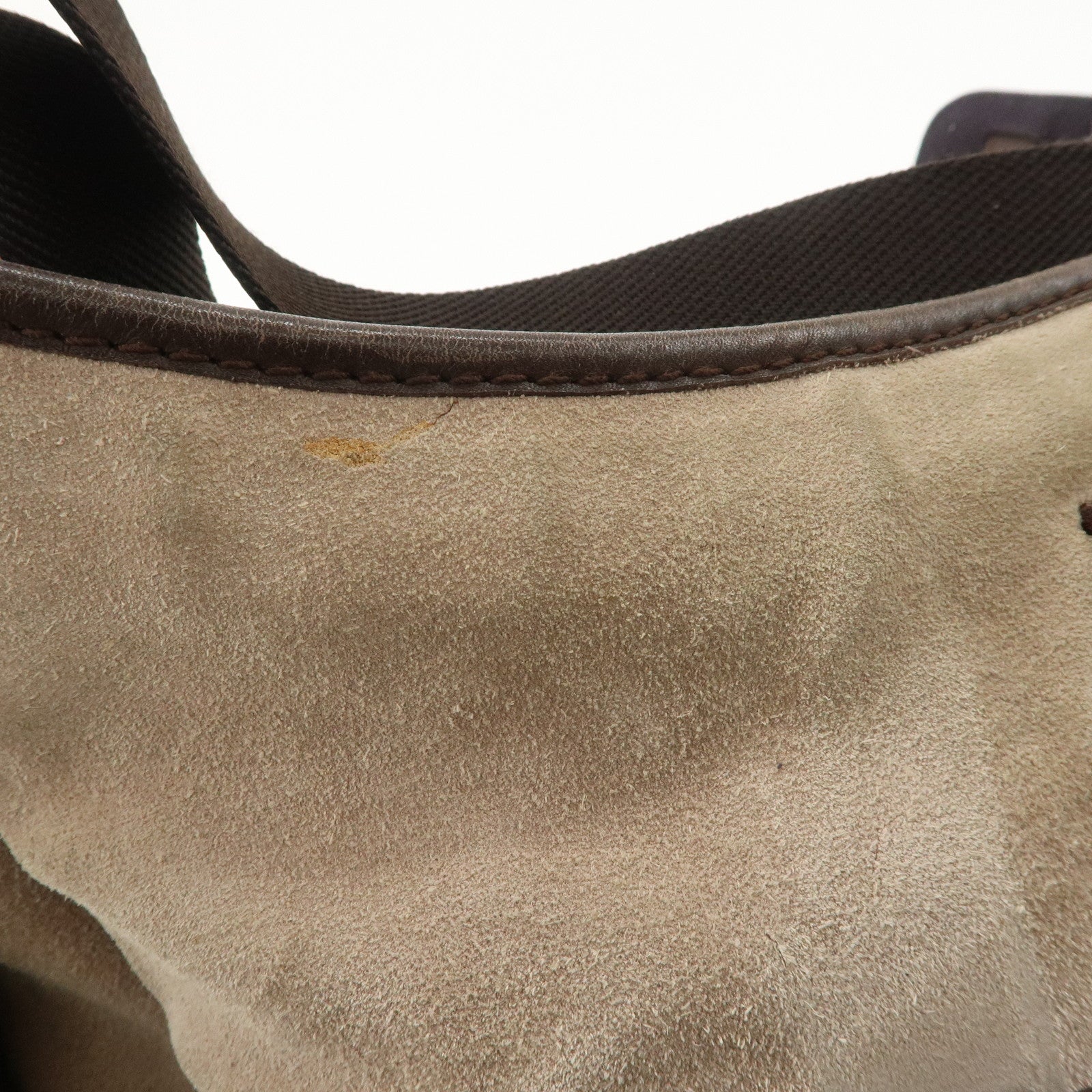 Ferragamo Gancini Suede Leather Shoulder Bag Crossbody Bag