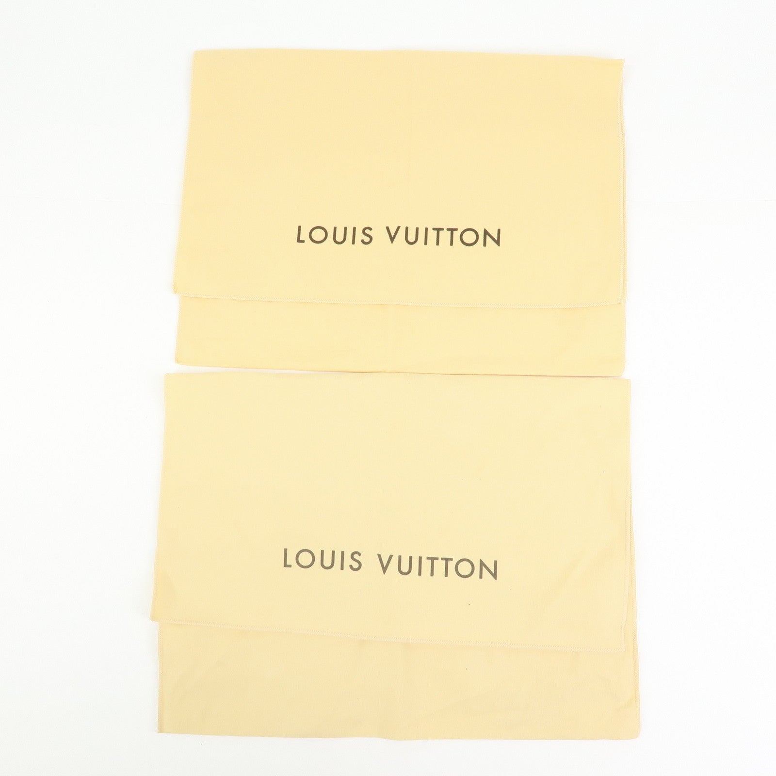 Louis Vuitton Set of 12 Dust Bag Storage Bag Flap Style Beige