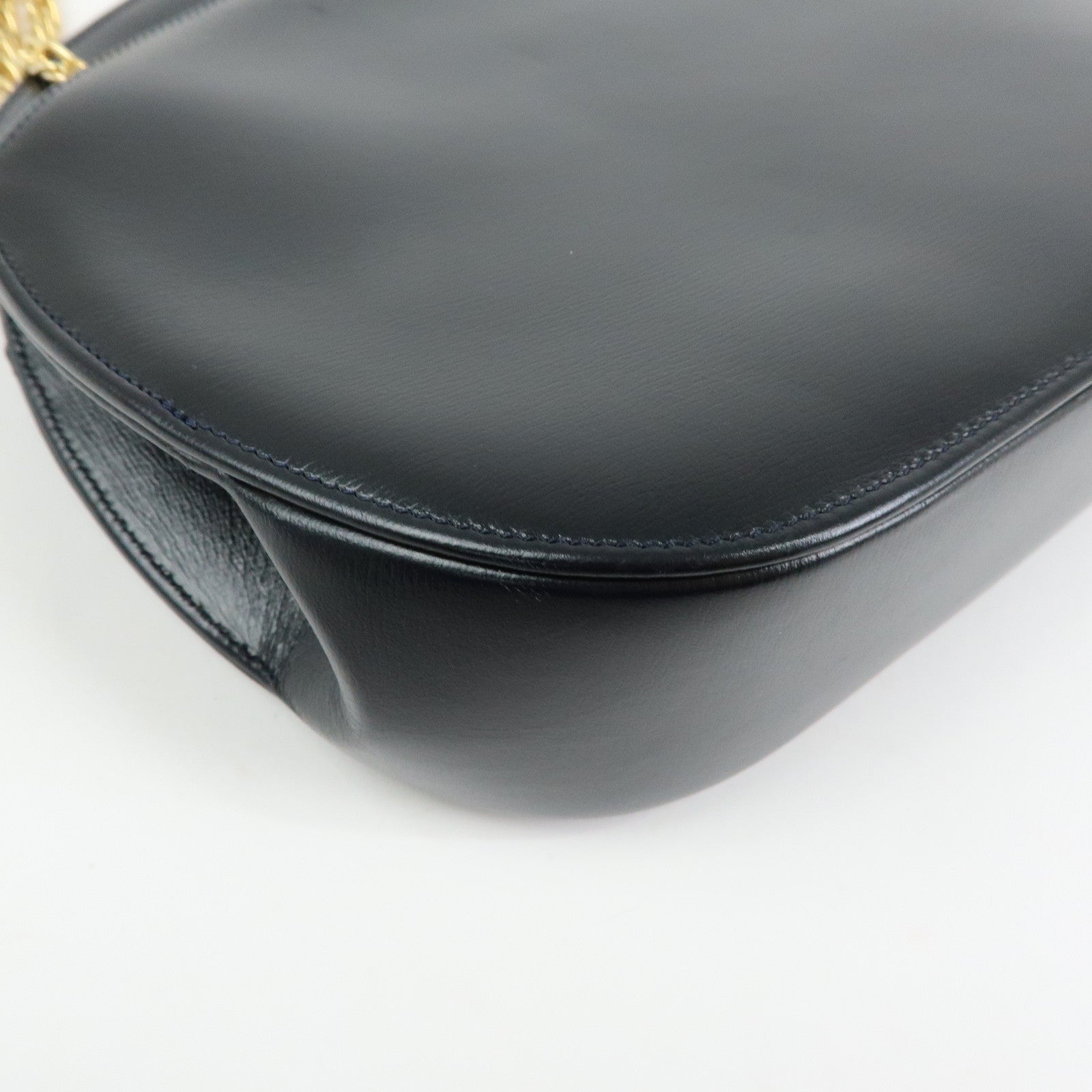 Cartier Sapphire Line Leather Shoulder Bag Crossbody Bag Dark Navy