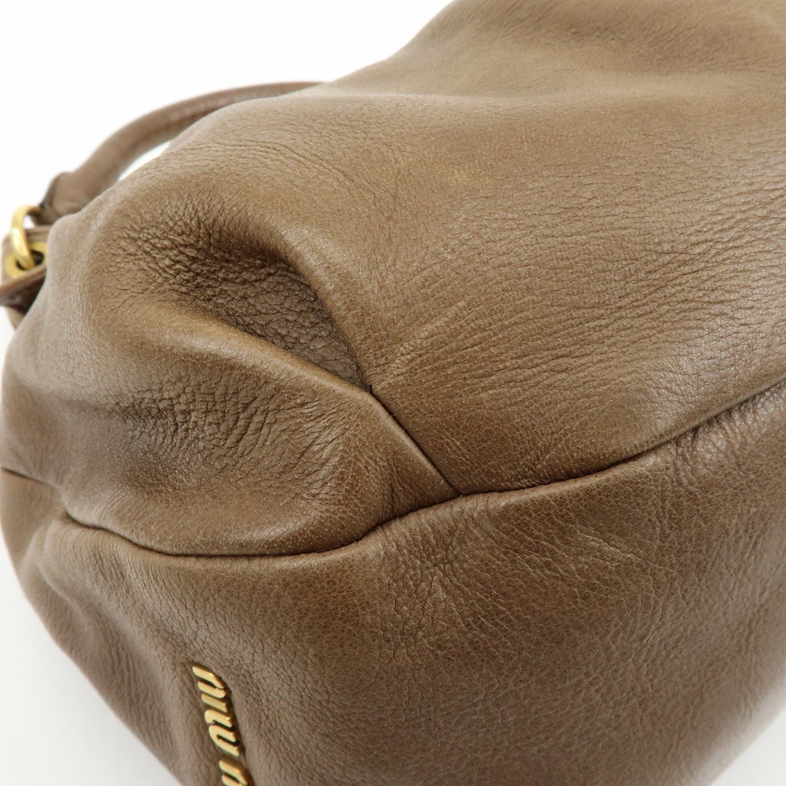 MIU MIU Leather 2Way Bag Hand Bag Shoulder Bag RR1591