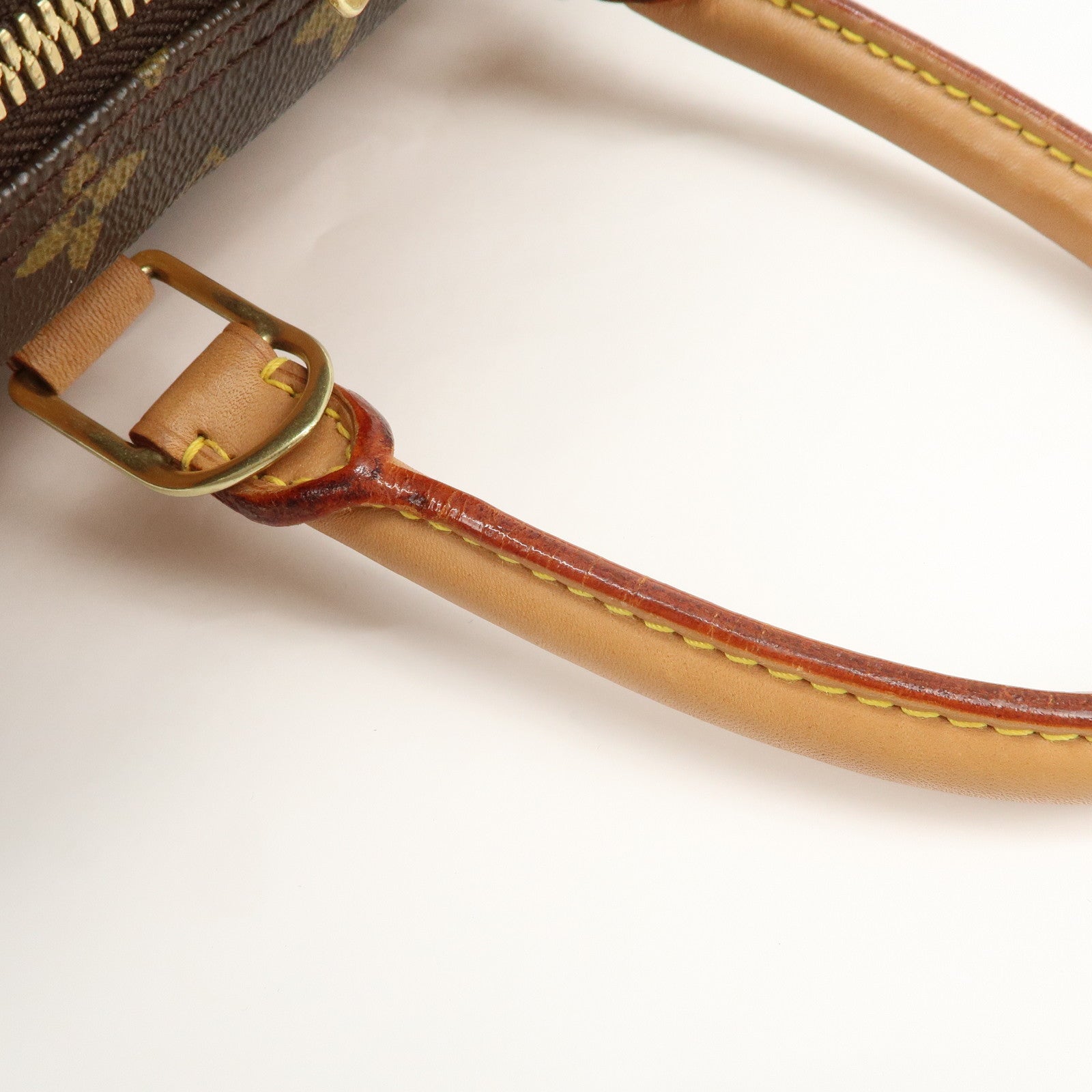 Louis Vuitton Monogram Deauville Hand Bag Brown M47270 Used