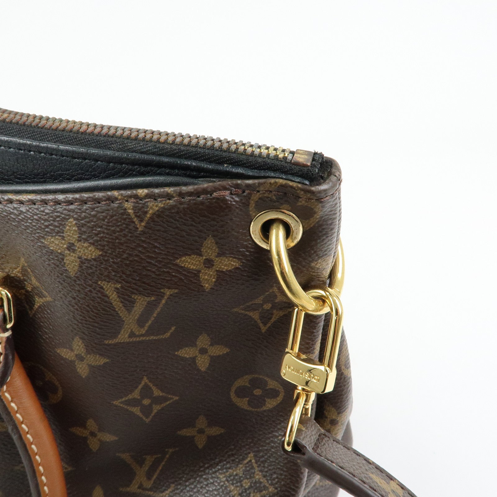 Louis Vuitton Monogram Pallas 2Way Bag Hand Bag Brown Noir M41064