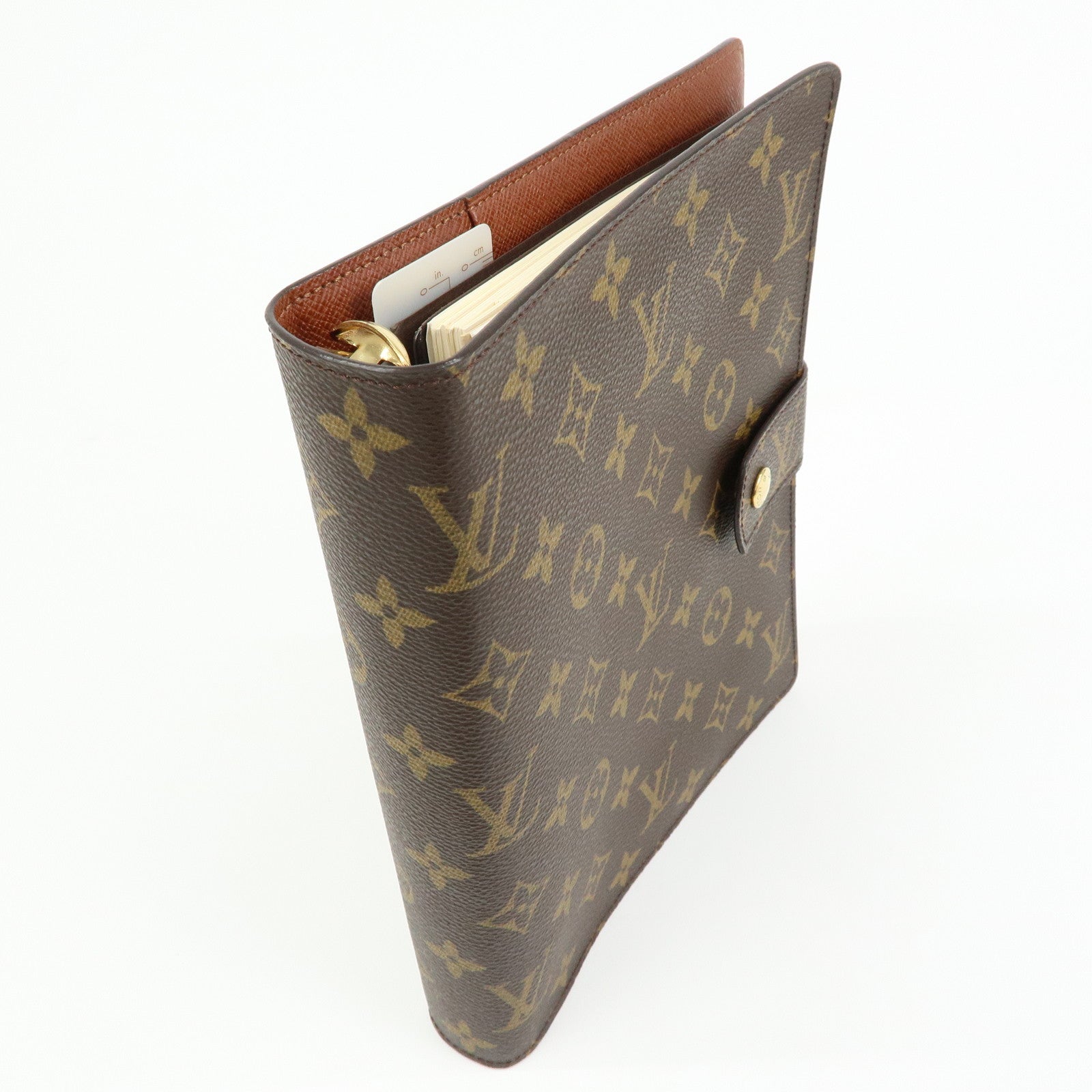 Louis Vuitton Monogram Agenda GM Planner Cover Brown R20106