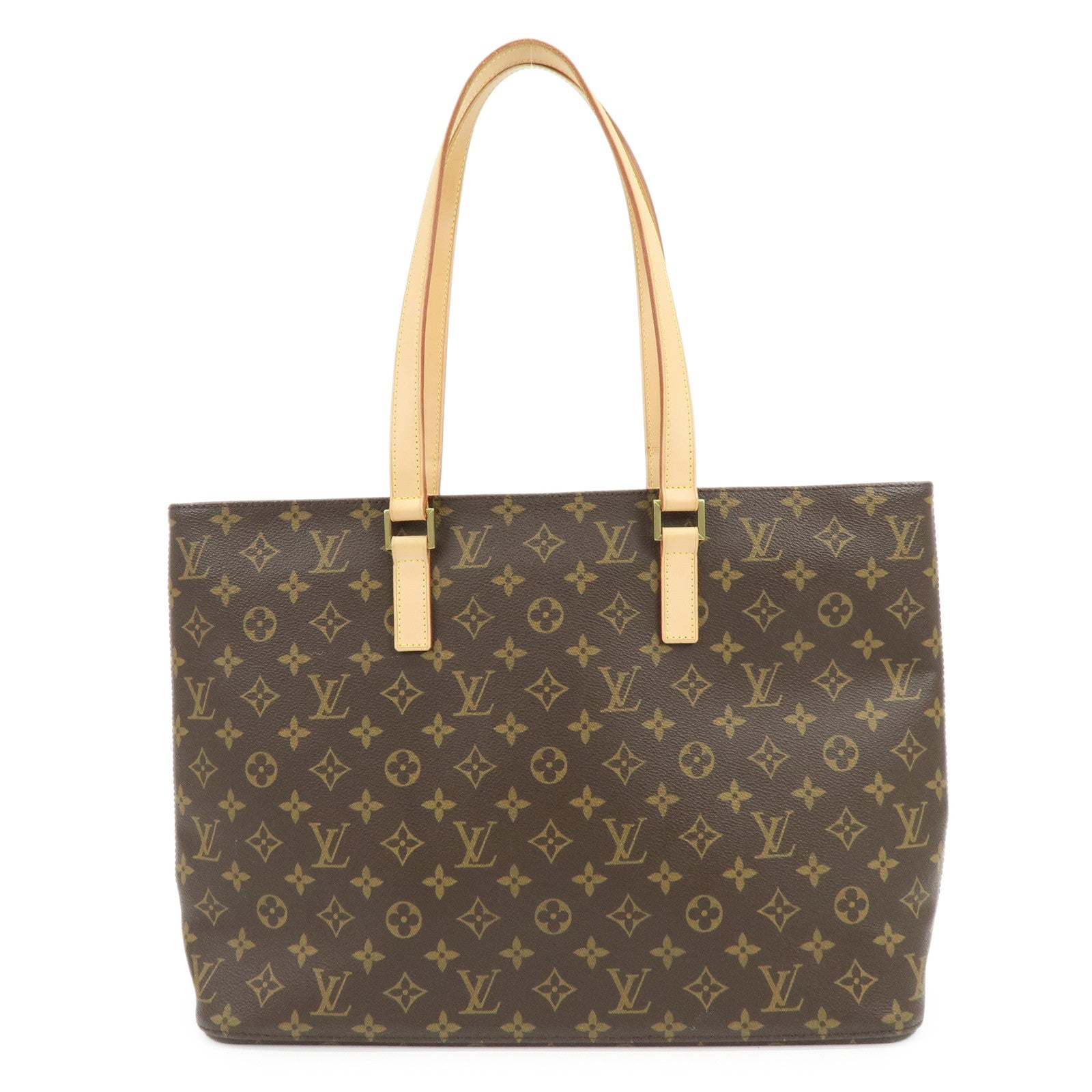 Louis Vuitton Monogram Luco Tote Bag Shoulder Bag Brown M51155 Auth Used F/S