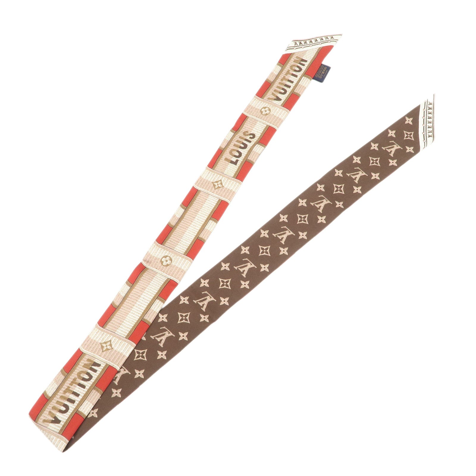 Louis Vuitton Monogram Silk Bandeau BB LV Details Brown M78147