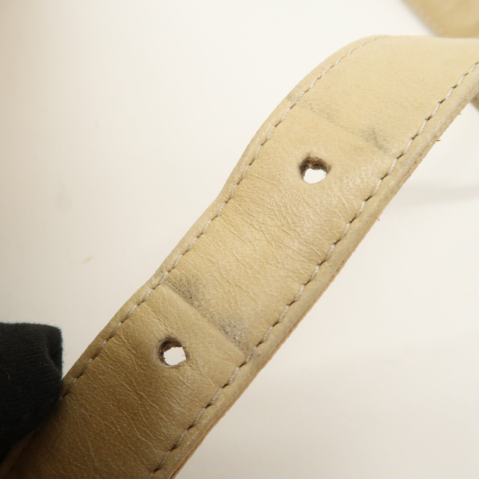 FENDI Mamma Baguette Leather Shoulder Bag Hand Bag Ivory 26424