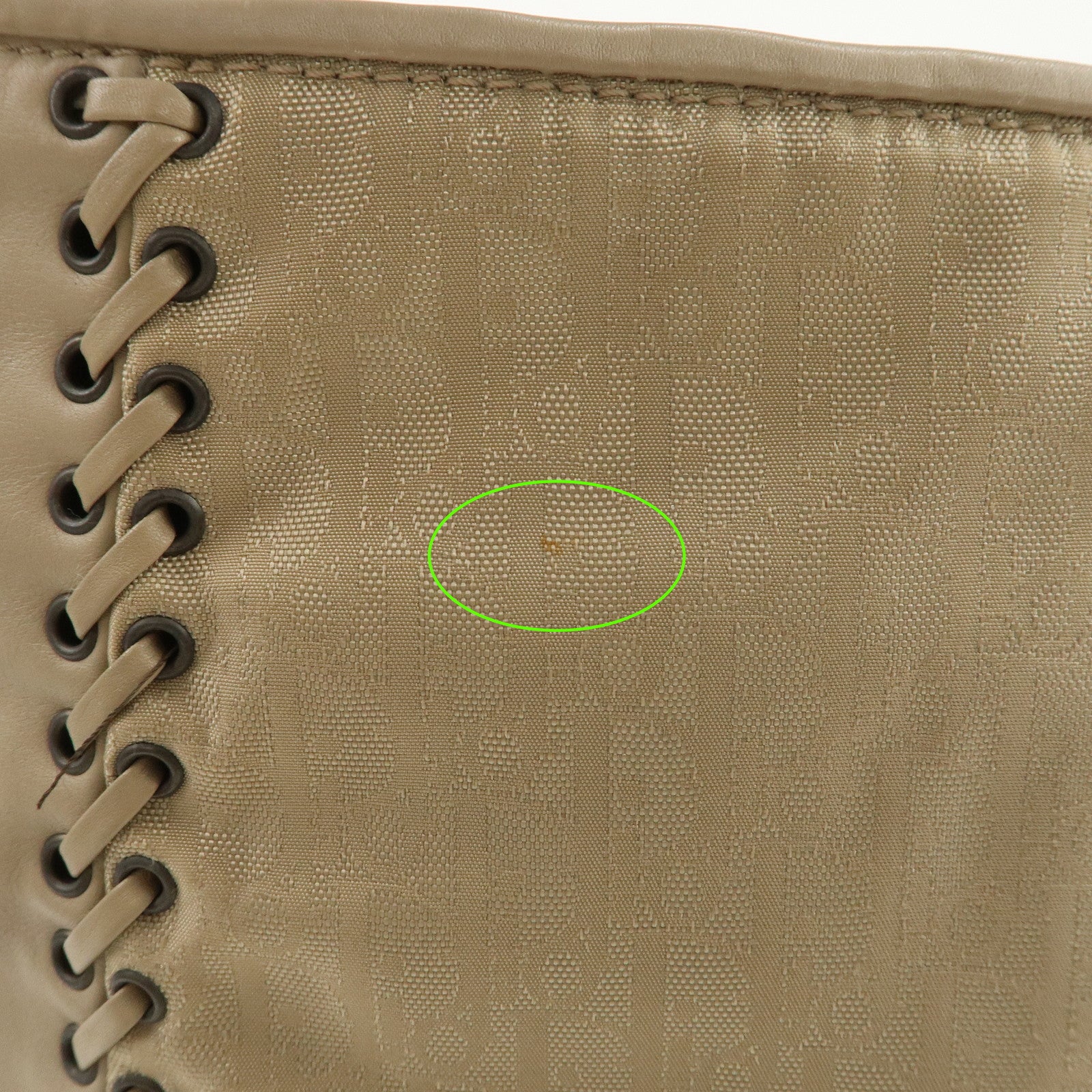 Christian Dior Trotter Nylon Leather Shoulder Bag Hand Bag Beige