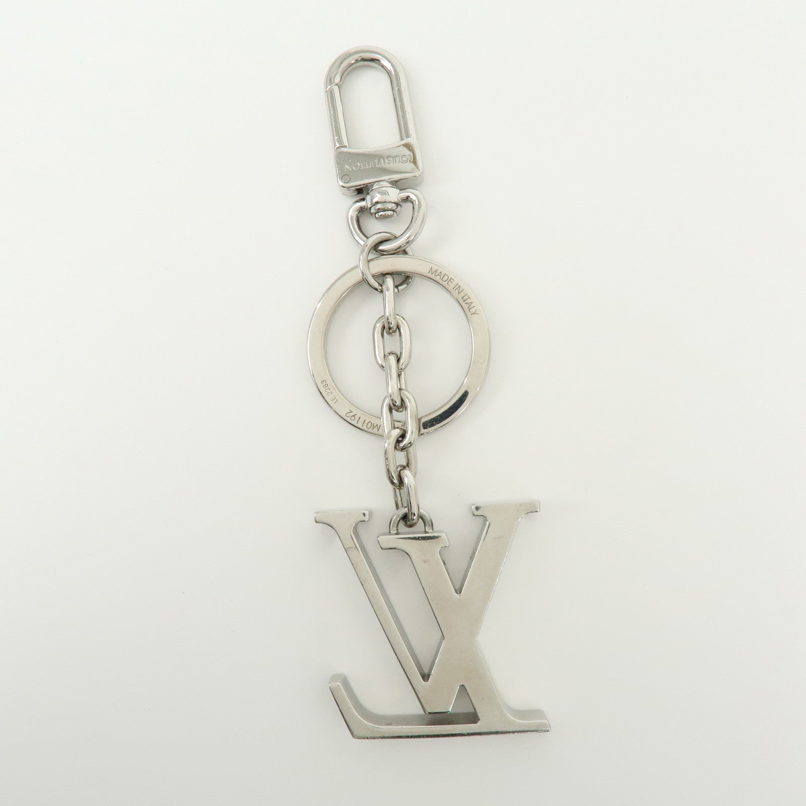 Louis Vuitton Monogram Porte Cles LV Initials Key Ring Charm M01192