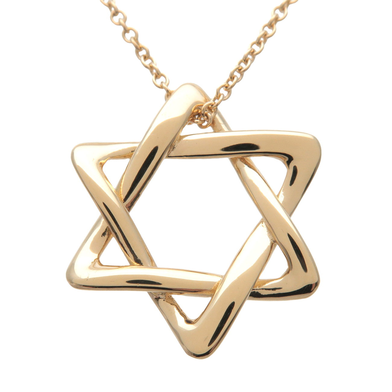 Tiffany & Co Star of Davi Pendant Necklace K18 750YG Yellow Gold