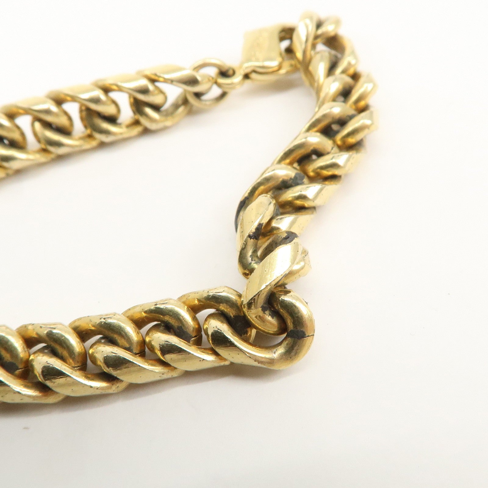 Christian Dior Logo Metal Chain Bracelet Gold