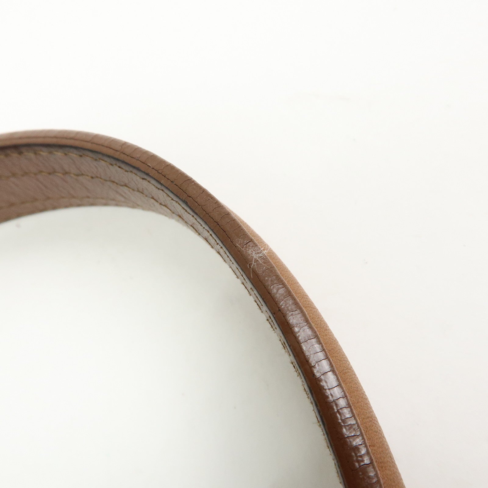 SAINT LAURENT PARIS Muse Two Leather Canvas Hand Bag Brown 229680