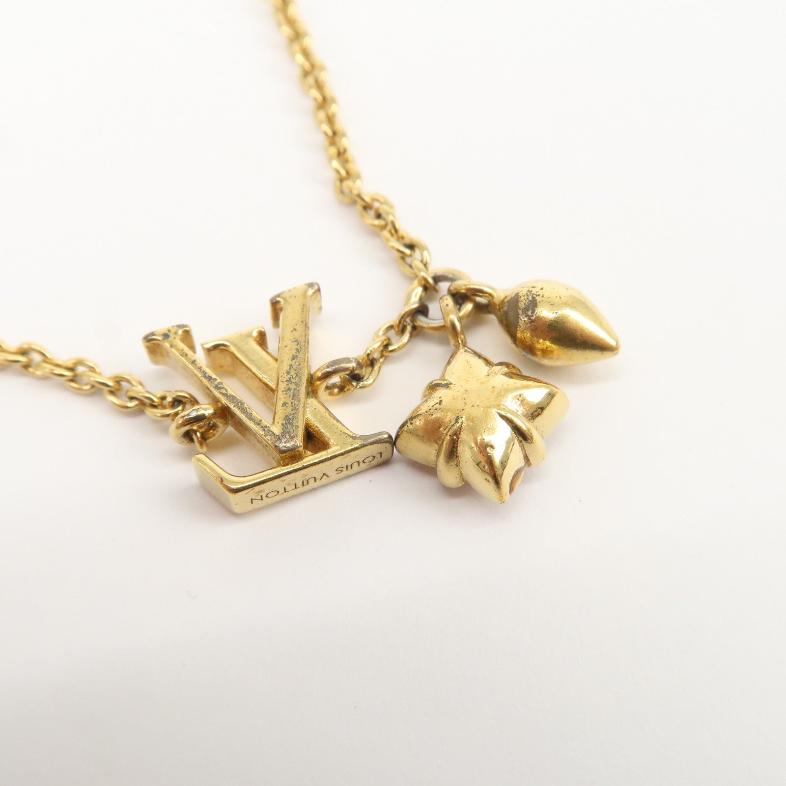 Louis Vuitton Loulougram LV Logo Metal Bracelet Gold M00801