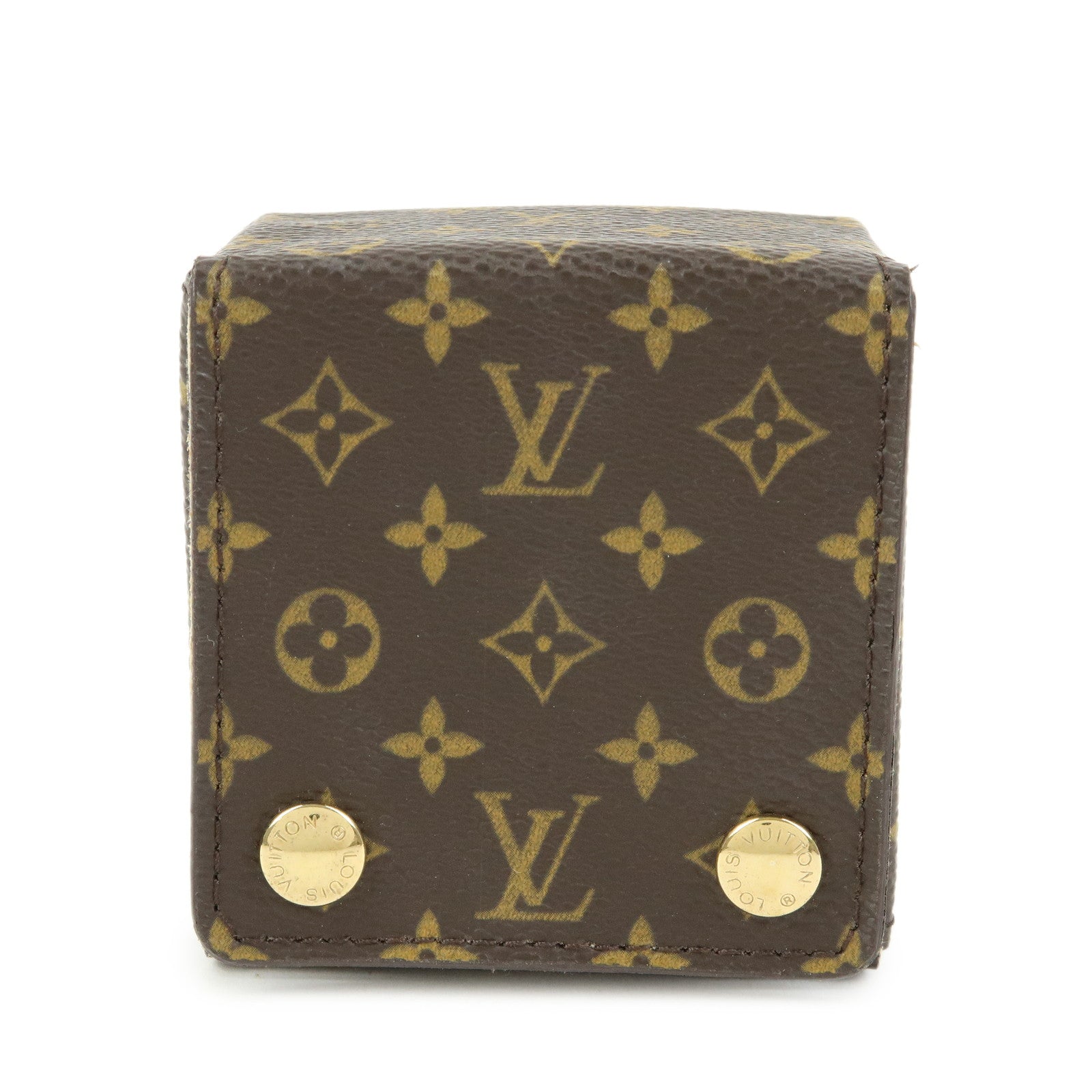 Louis Vuitton Monogram Canvas Jewelry Case Ring Box SN3049