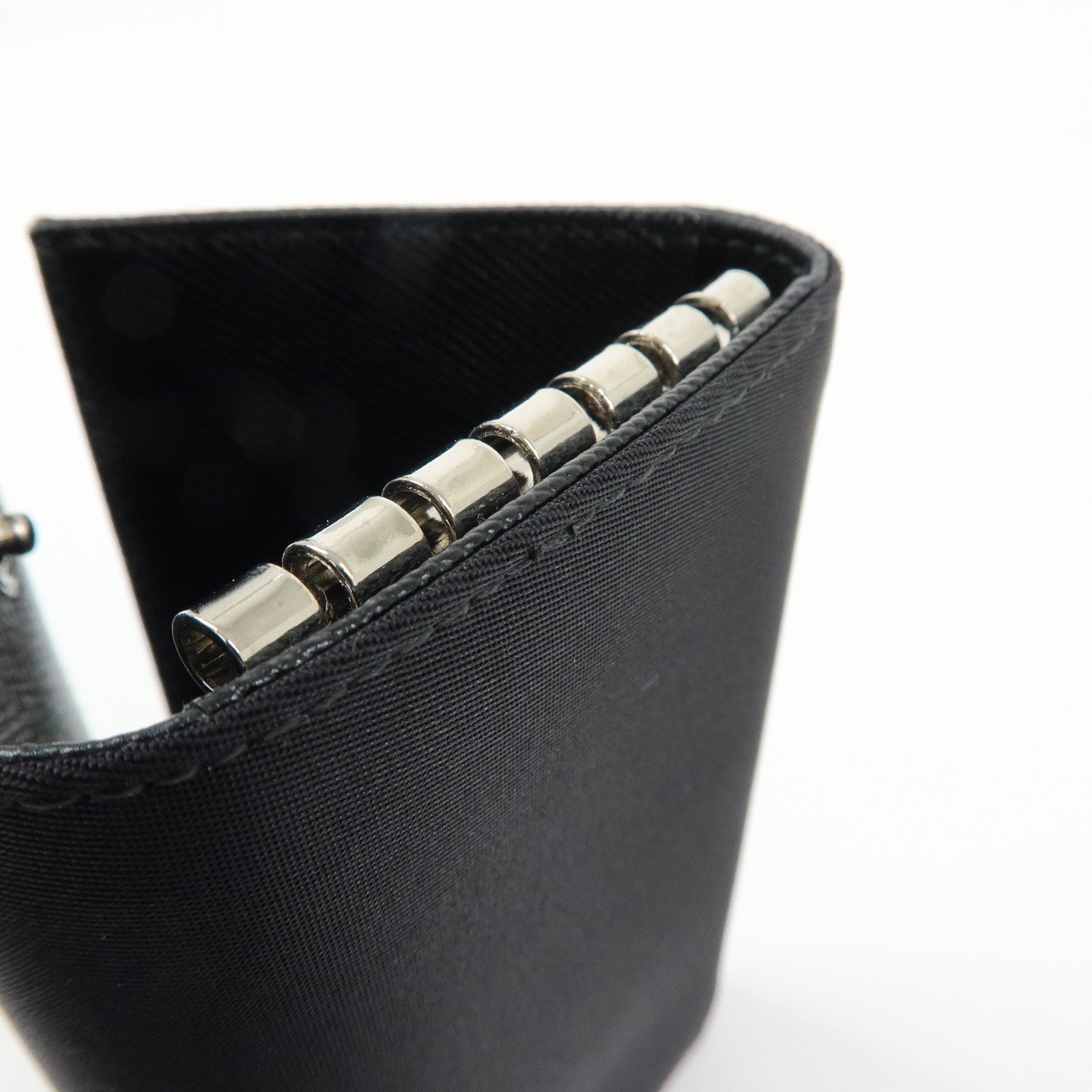 PRADA Triangle Logo Nylon Leather 6 Rings Key Case 1M0222