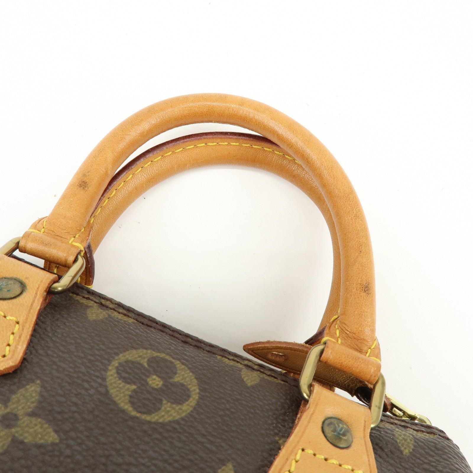 Louis Vuitton Monogram Mini Speedy Hand Bag Brown M41534