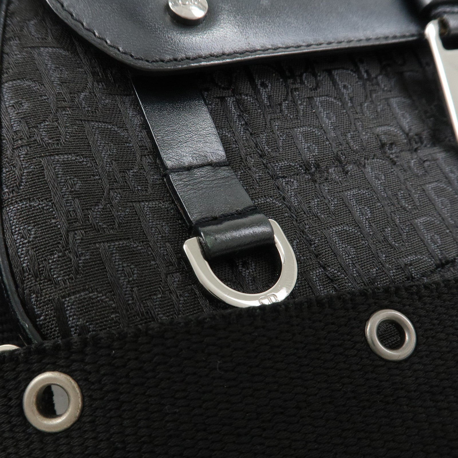 Christian Dior Trotter Street Chic Canvas Leather Shoulder Bag