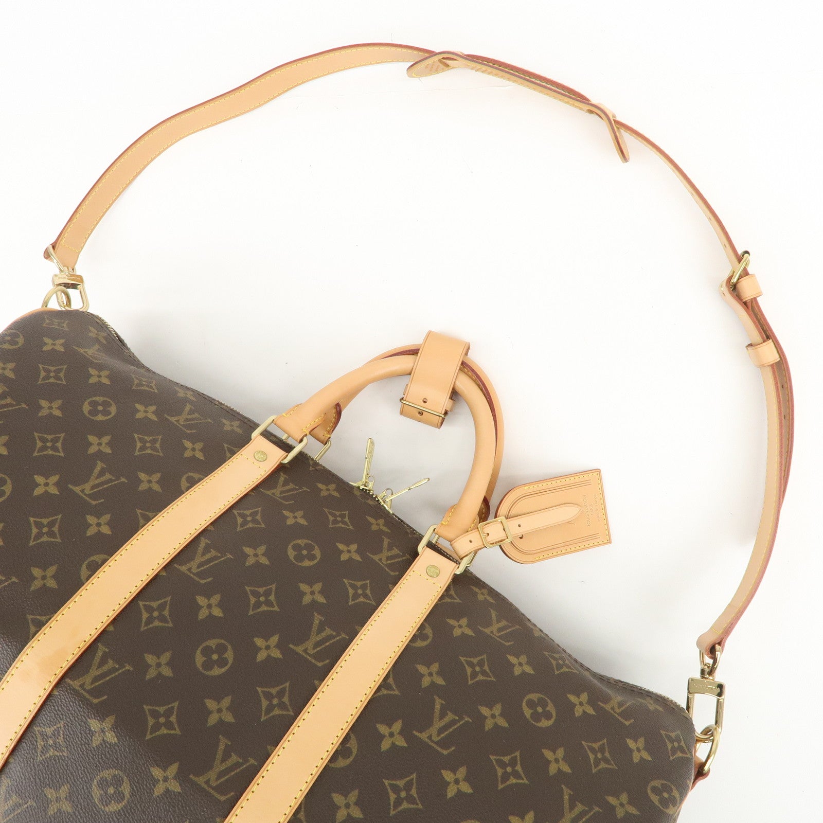 Louis Vuitton Monogram Keep All Bandouliere 50 Boston Bag M41416