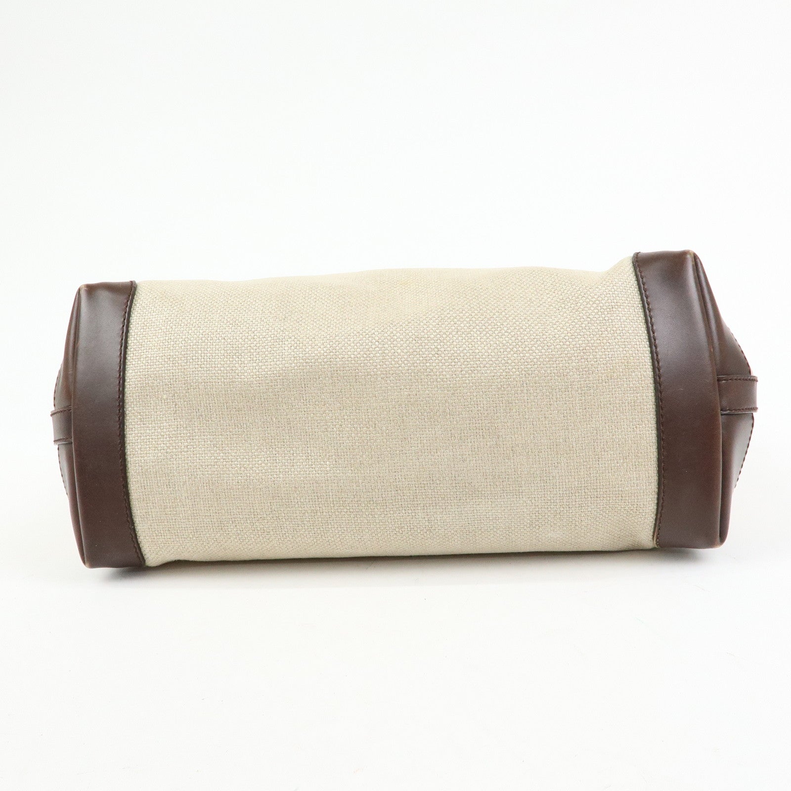 GUCCI Gucci Craft GG Canvas Leather Tote Bag Beige Brown 247209