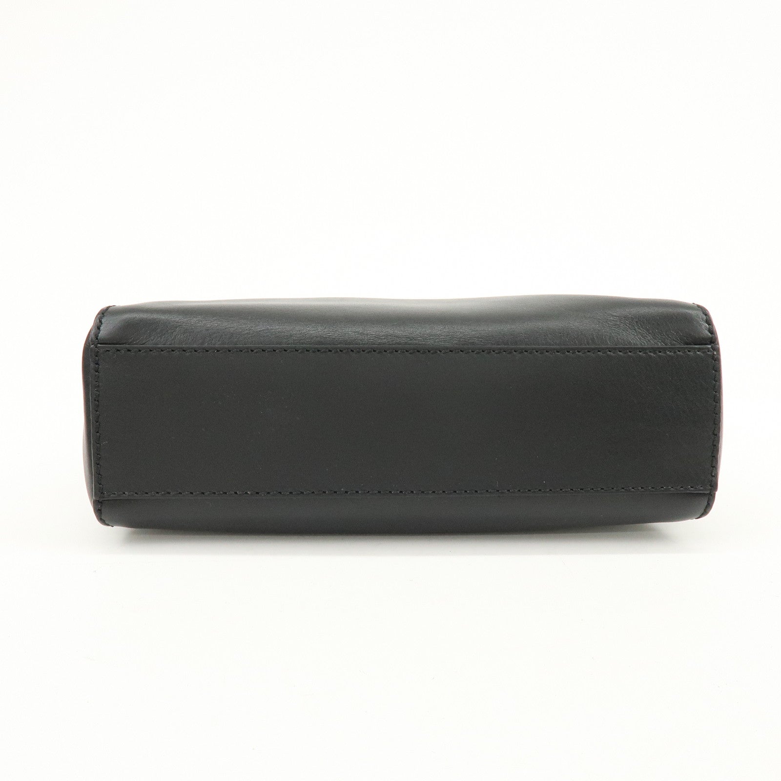 FENDI Peekaboo Leather 2Way Bag Hand Bag Shoulder Bag Black 8BN227