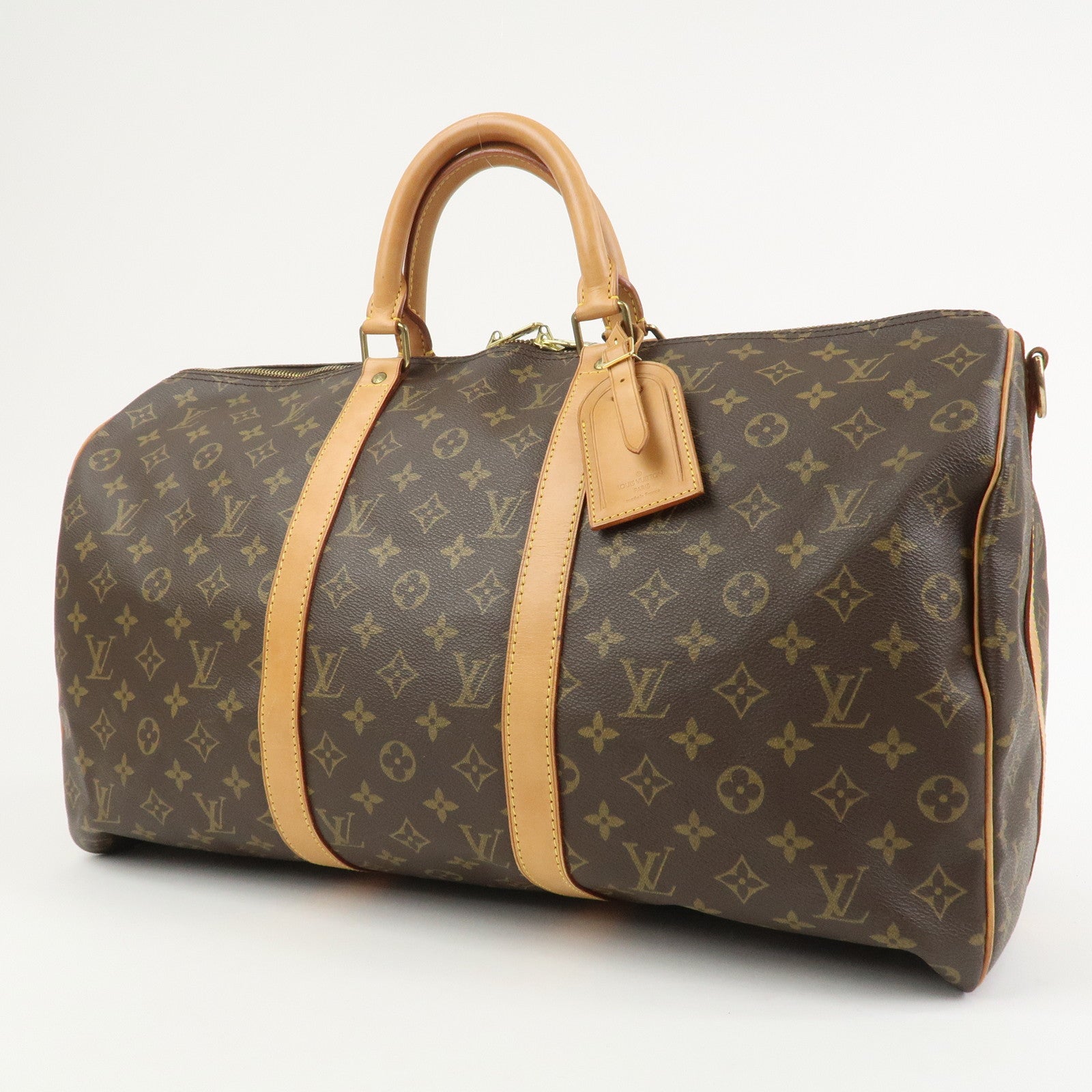 Louis Vuitton Monogram Keep All Bandouliere 50 Boston Bag M41416
