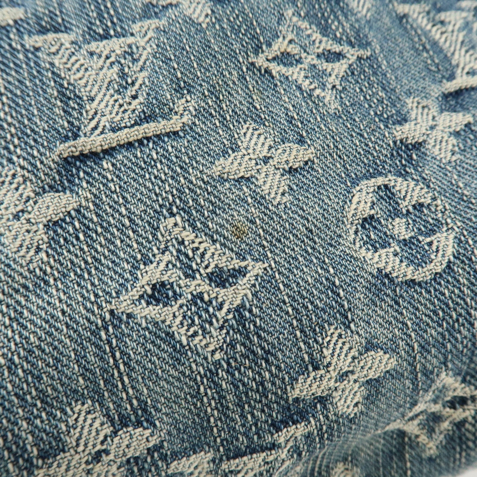 Louis Vuitton Monogram Denim Baggy PM 2Way Shoulder Bag Blue M95049 Used