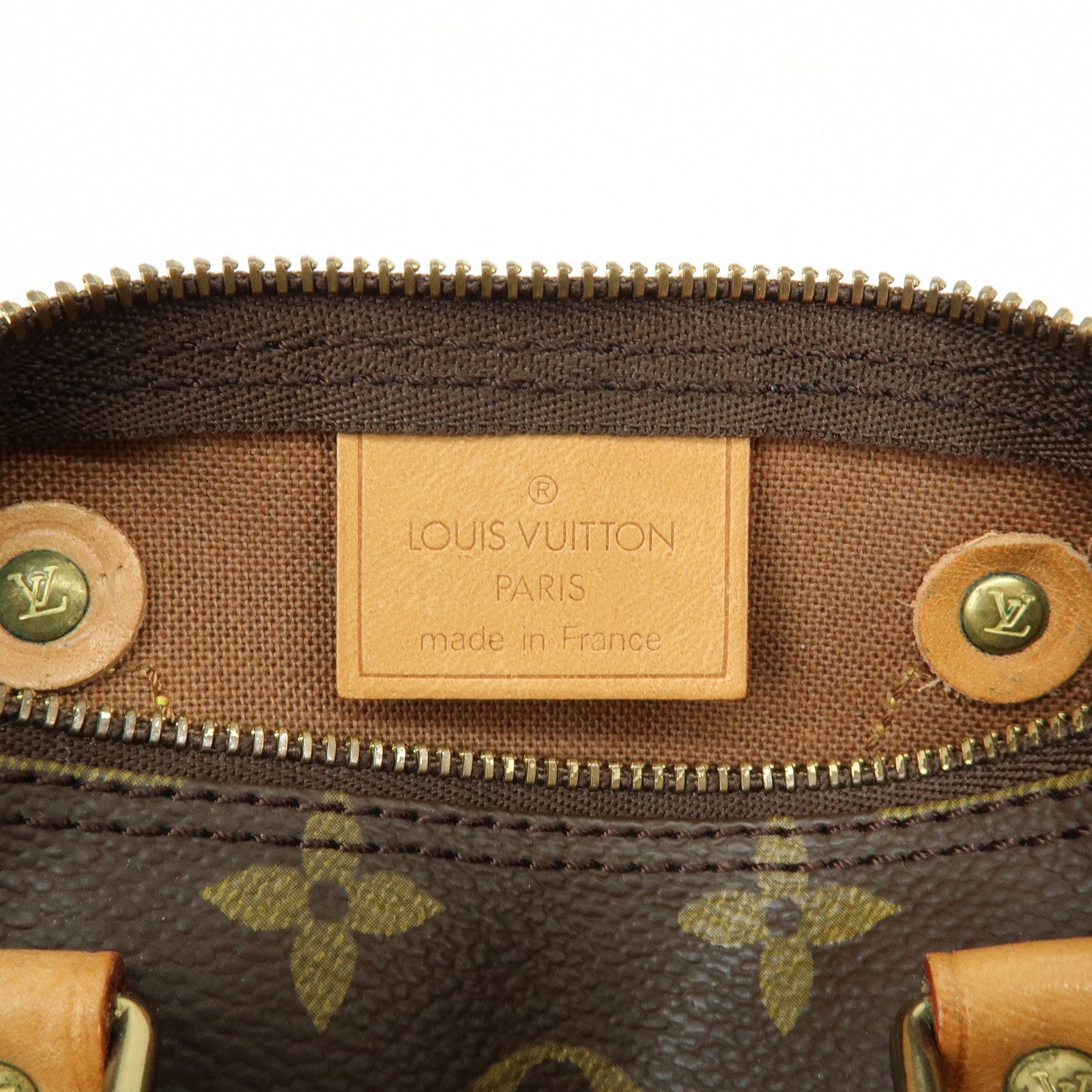 Louis Vuitton Monogram Mini Speedy Hand Bag Brown M41534