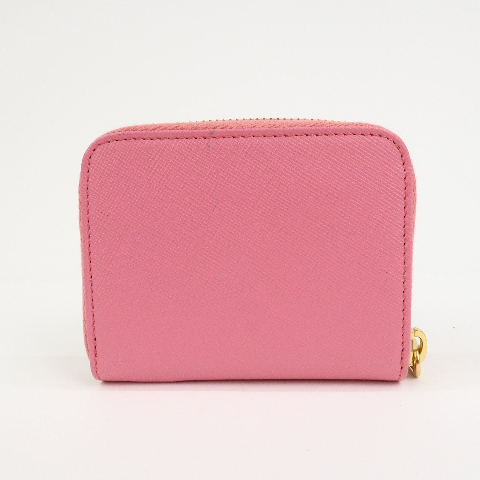 PRADA Triangle Logo Saffiano Leather Coin Case Coin Purse 1M0268