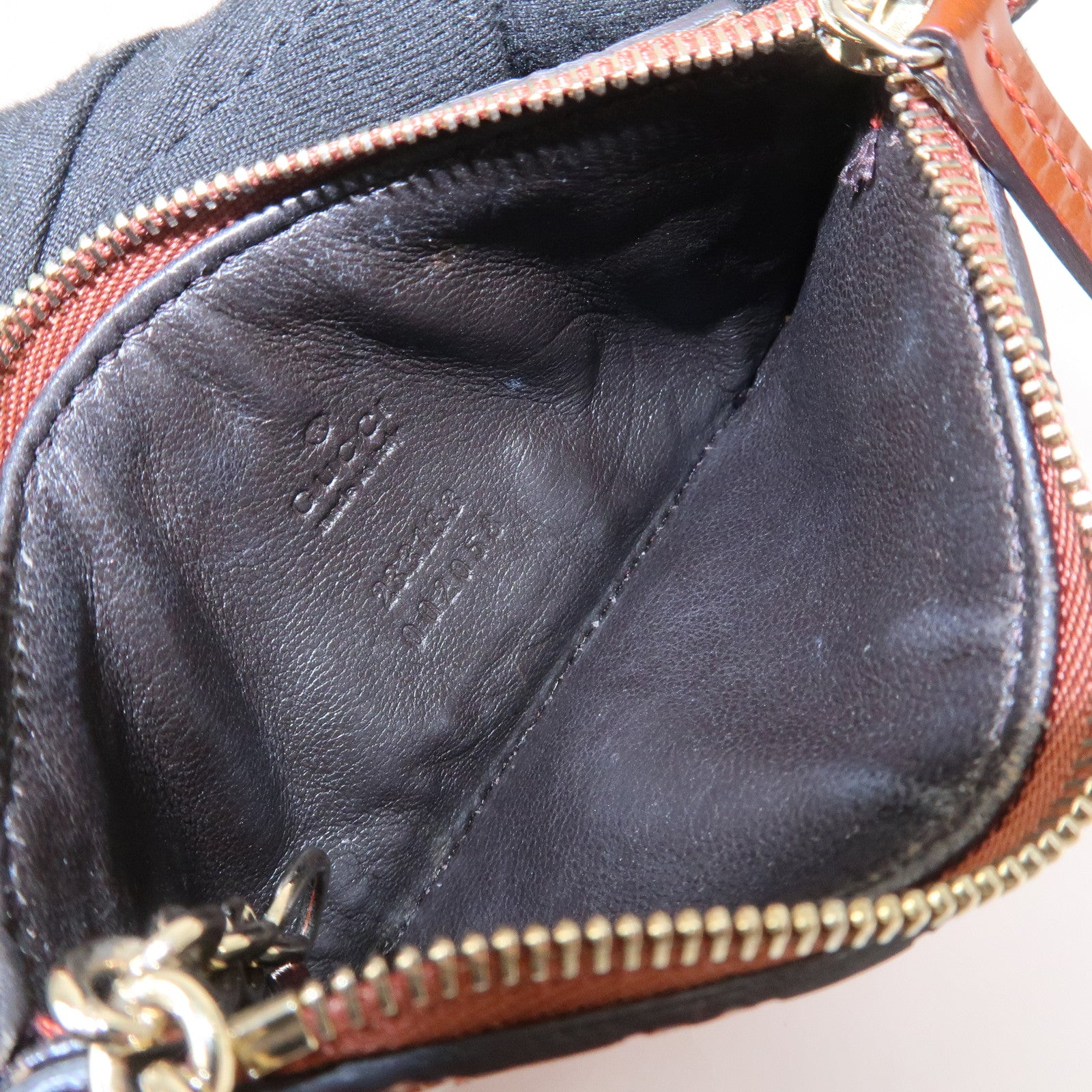 GUCCI Guccissima Leather Coin Case Key Hook Brown 233183