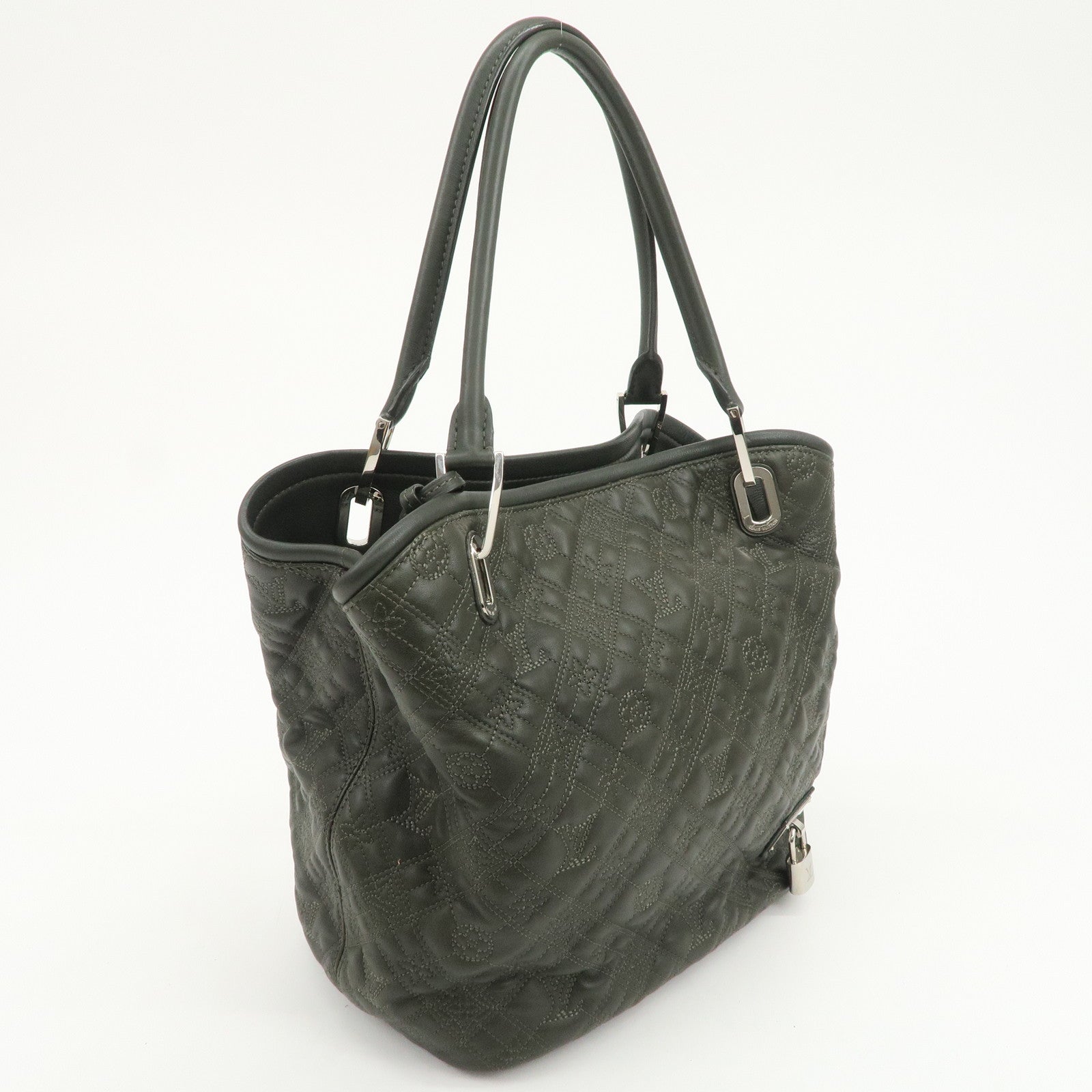 Louis Vuitton Monogram Antheia PM Leather Hand Bag Dark Green