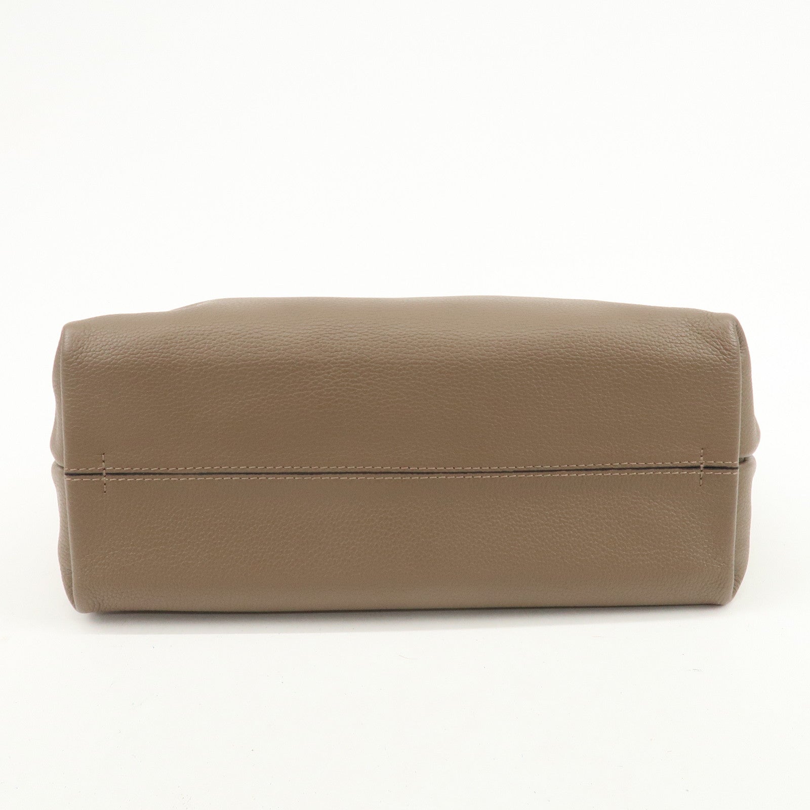 LOEWE Dunas Anagram Calfskin Shoulder Bag Hand Bag Brown