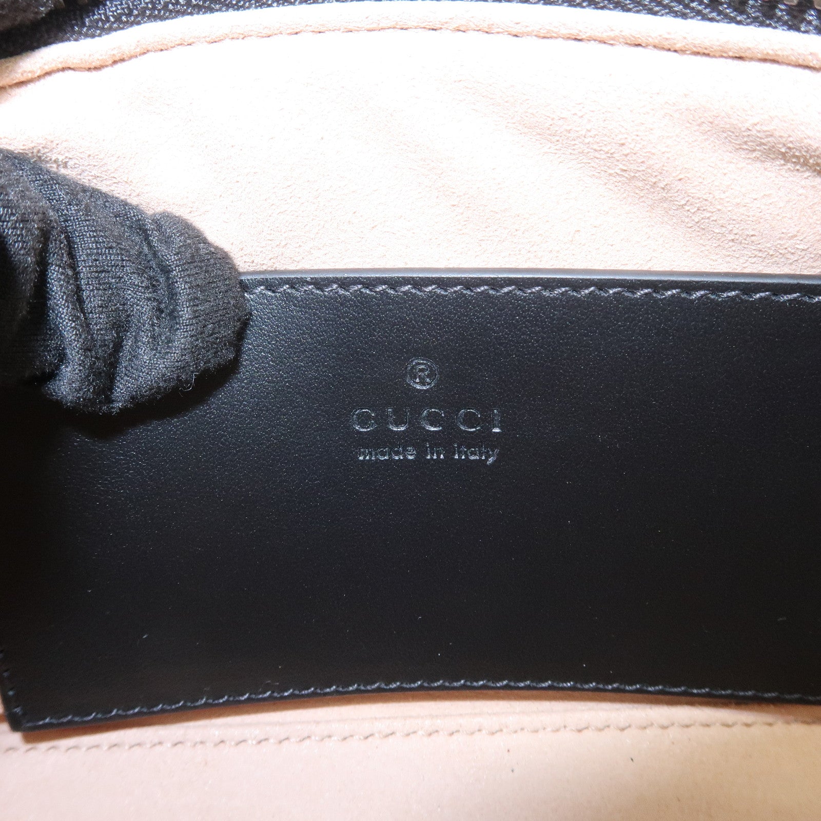 GUCCI Boat Bag GG Marmont Leather Shoulder Bag Hand Bag 739166