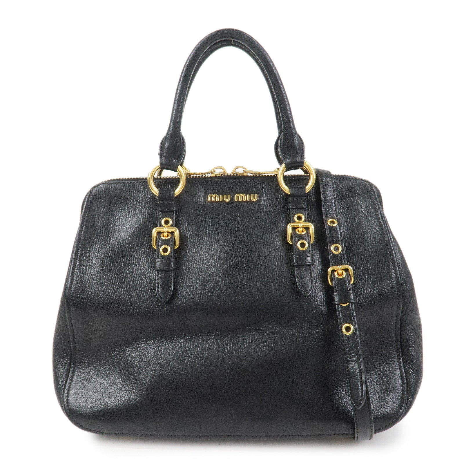 MIU MIU MADRAS 2Way Bag Hand Bag Shoulder Bag RL0058