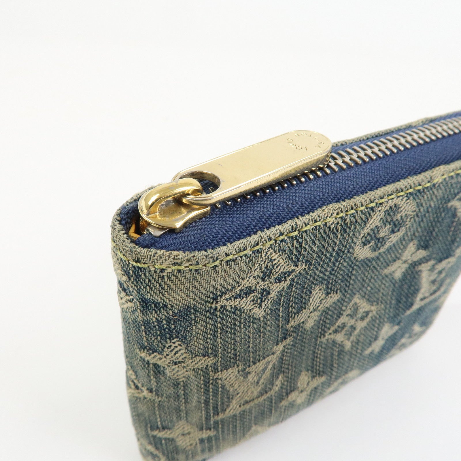 Louis Vuitton Monogram Denim Mini Zippy Wallet Blue M95342