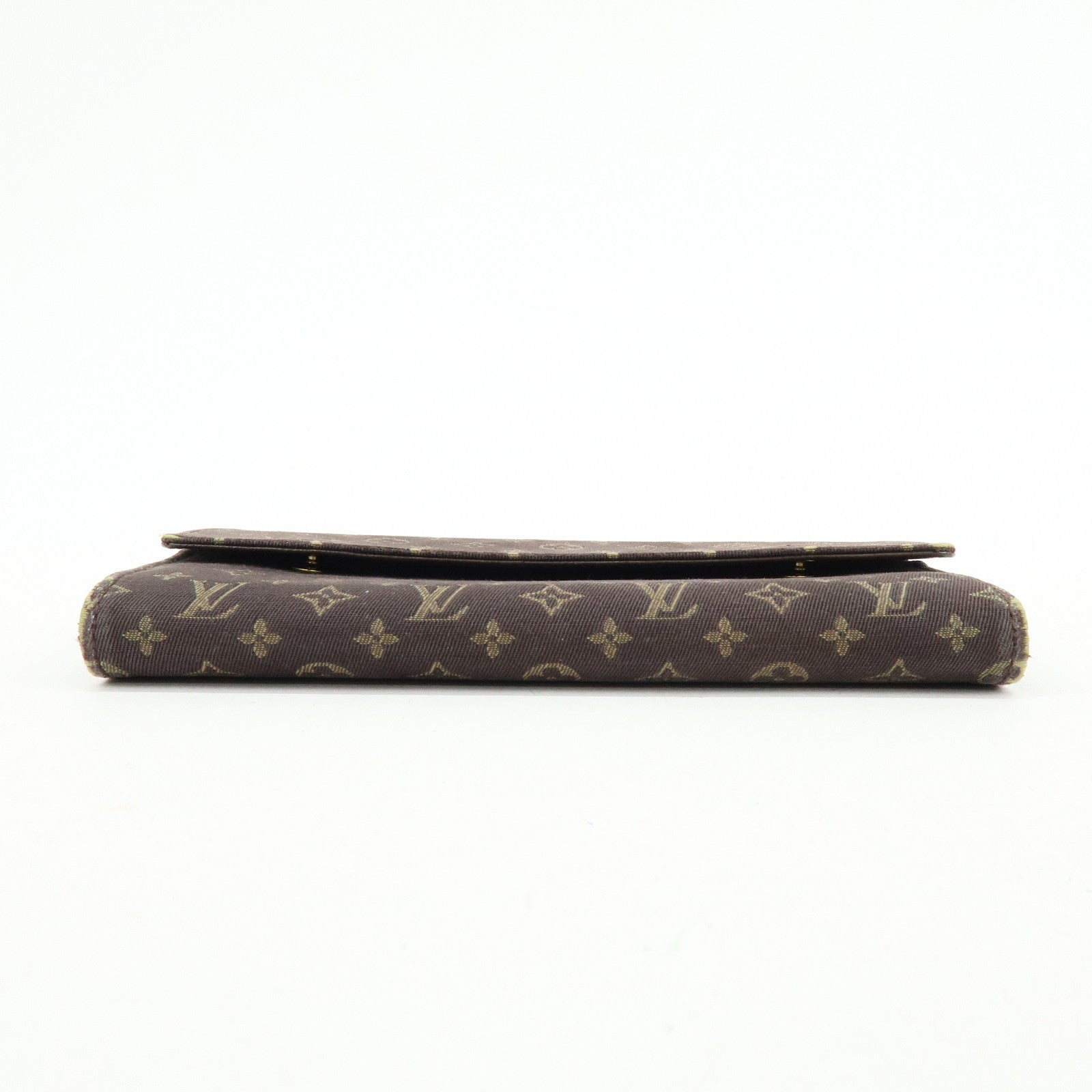 Louis Vuitton Monogram Mini Lin Canvas Long Wallet Brown M95234
