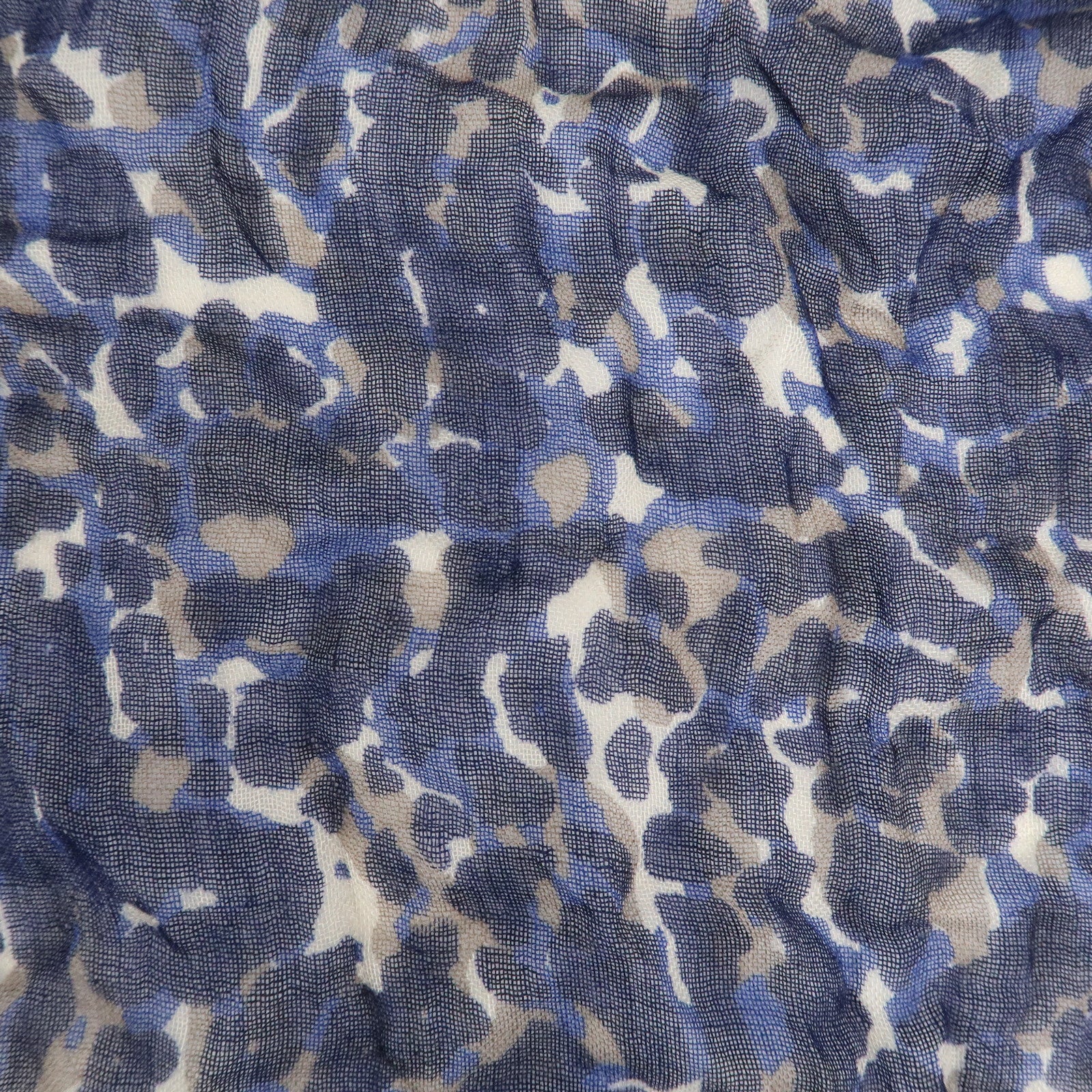 Louis Vuitton Etole Lizard Cashmere Silk Scarf Shawl Blue M74962