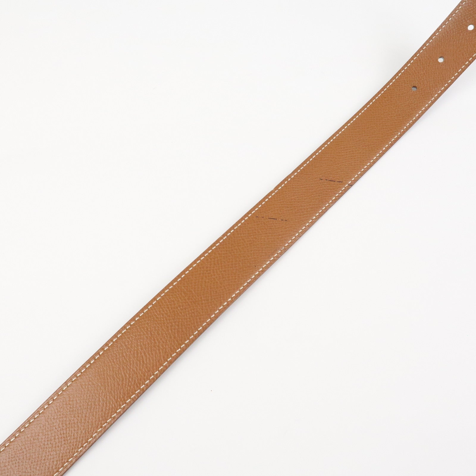 HERMES Leather H Buckle Reversible Constance Belt Z Stamped