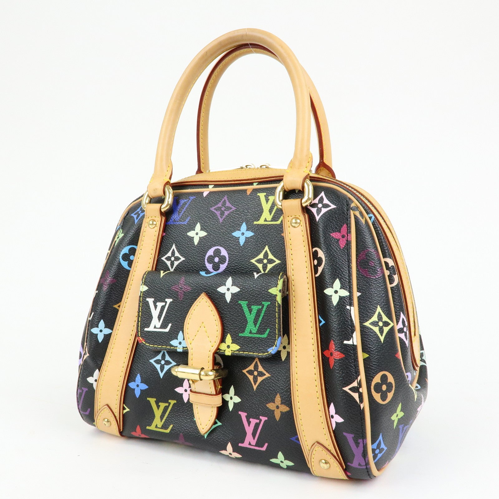 Louis Vuitton Monogram Multicolor Priscilla Hand Bag Noir M40097