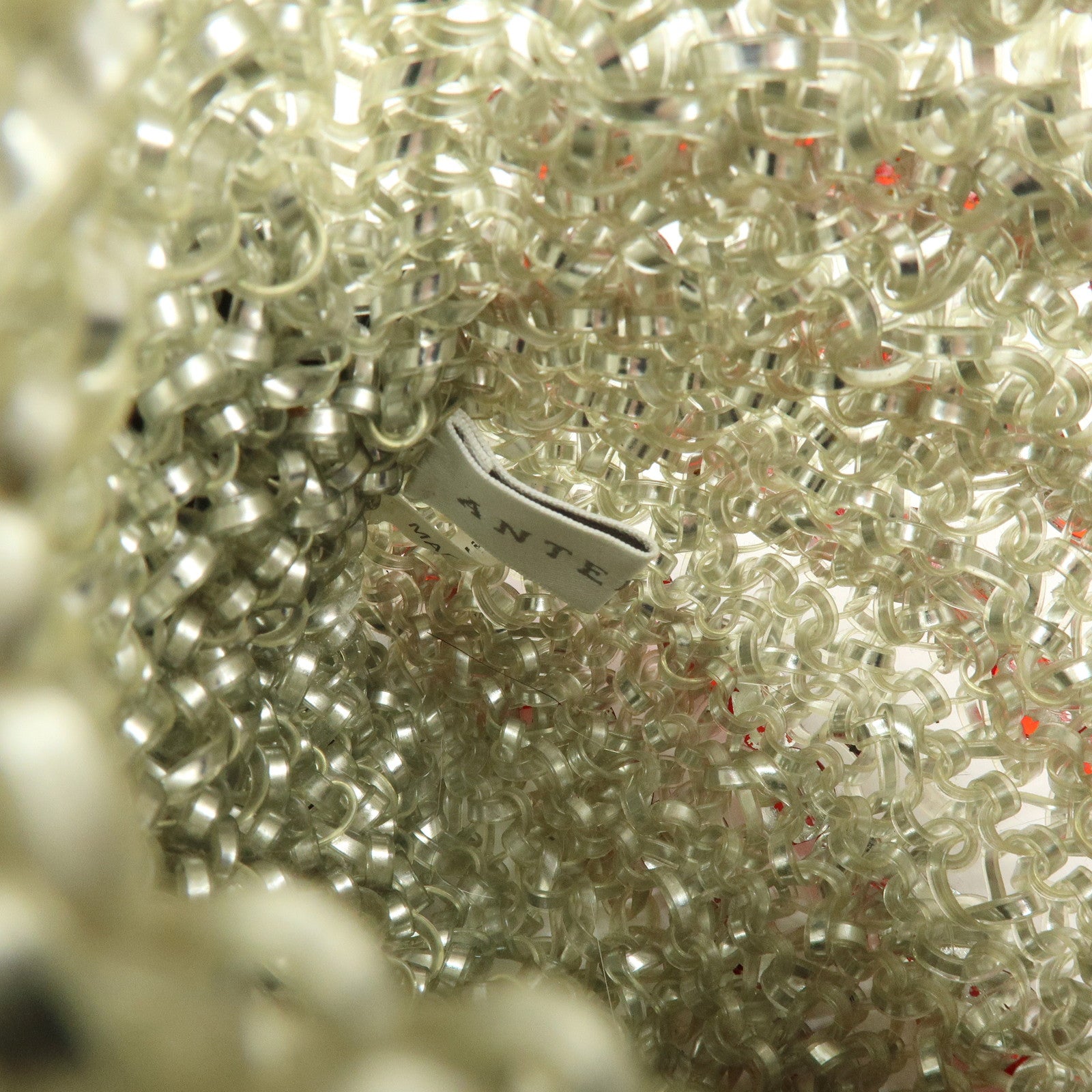 ANTEPRIMA Set of 4 PVC Wire Hand Bag Pouch Bag Charm Silver Gold