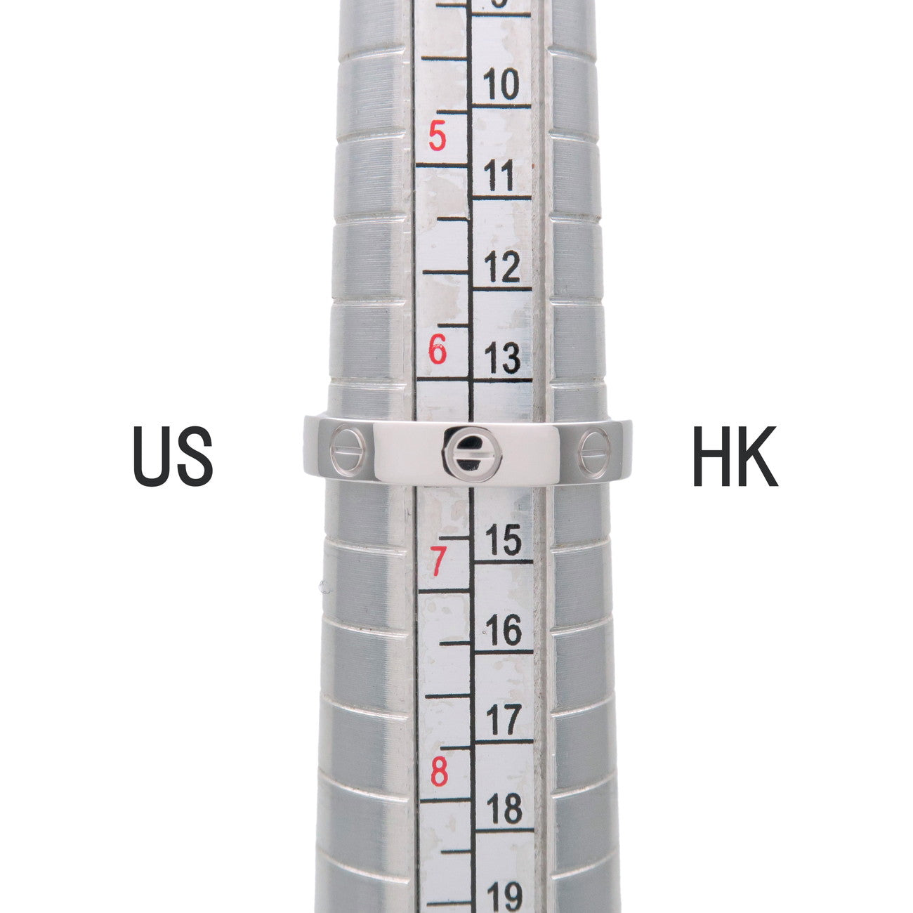 Cartier Mini Love Ring K18 750WG White Gold #53 US6.5 EU53 HK14