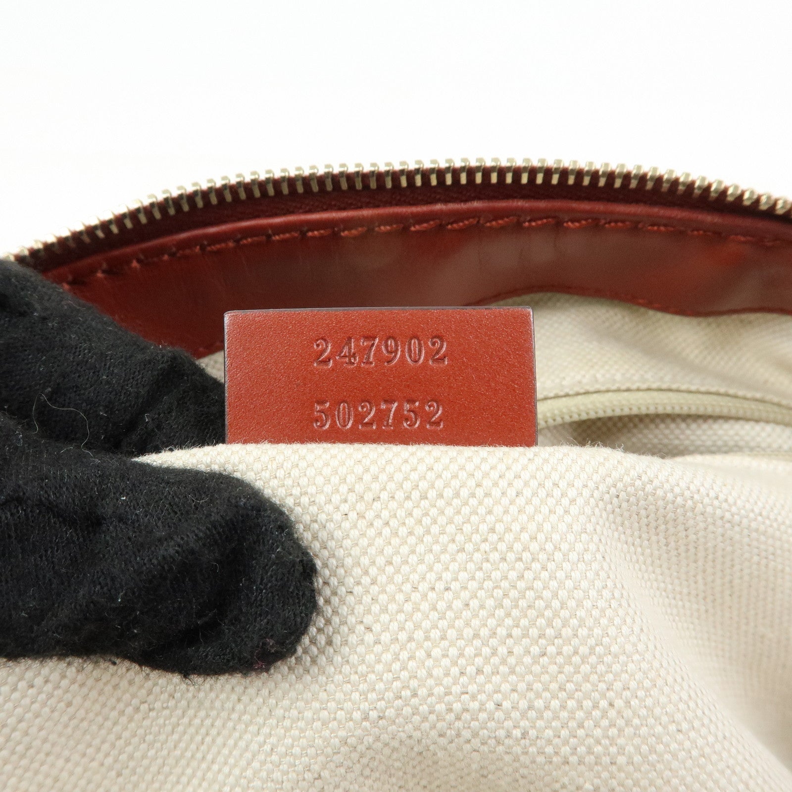 GUCCI Interlocking G GG Canvas Leather 2Way Bag Beige Red 247902