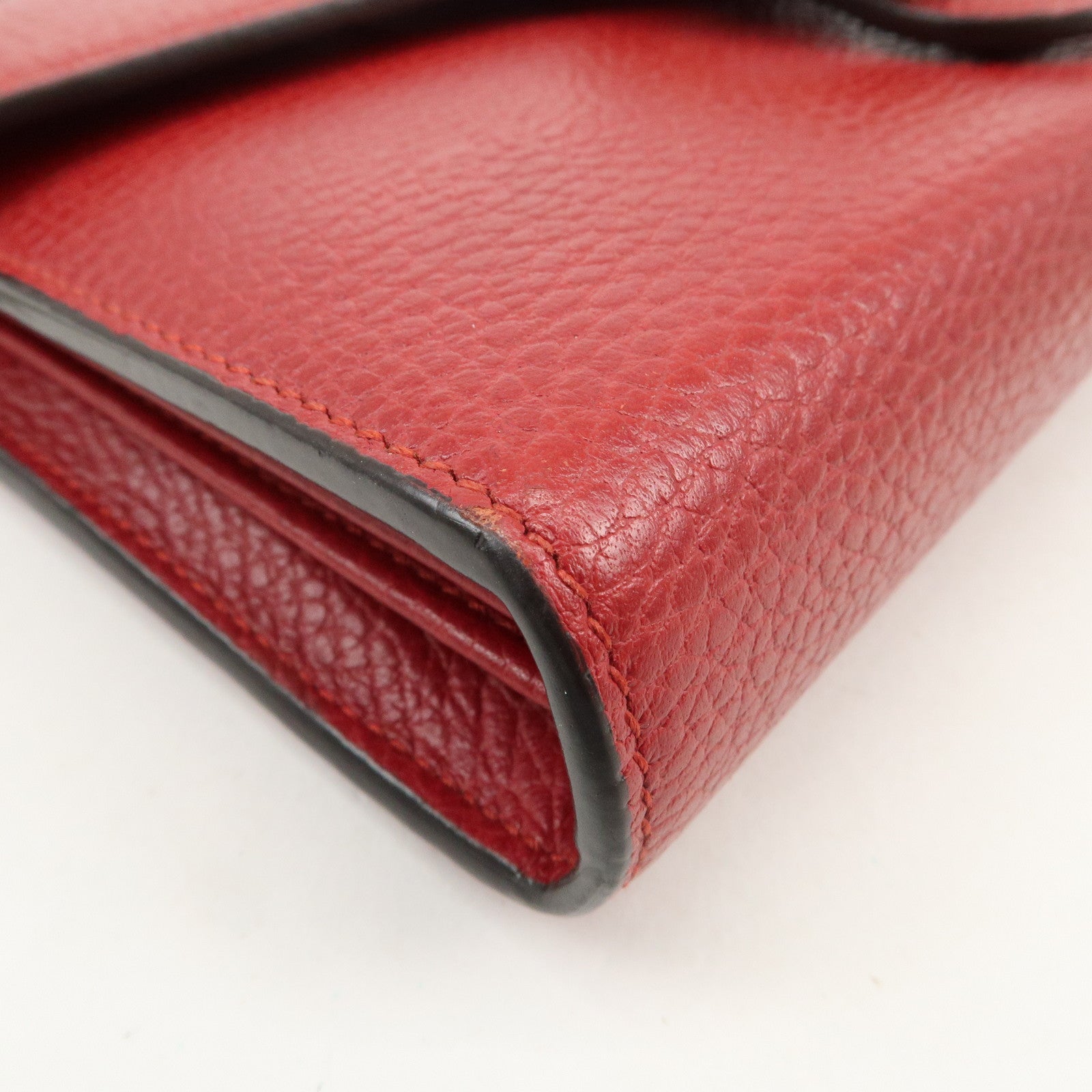 GUCCI Dionysus Leather Chain Shoulder Bag Crossbody Bag Red 401231