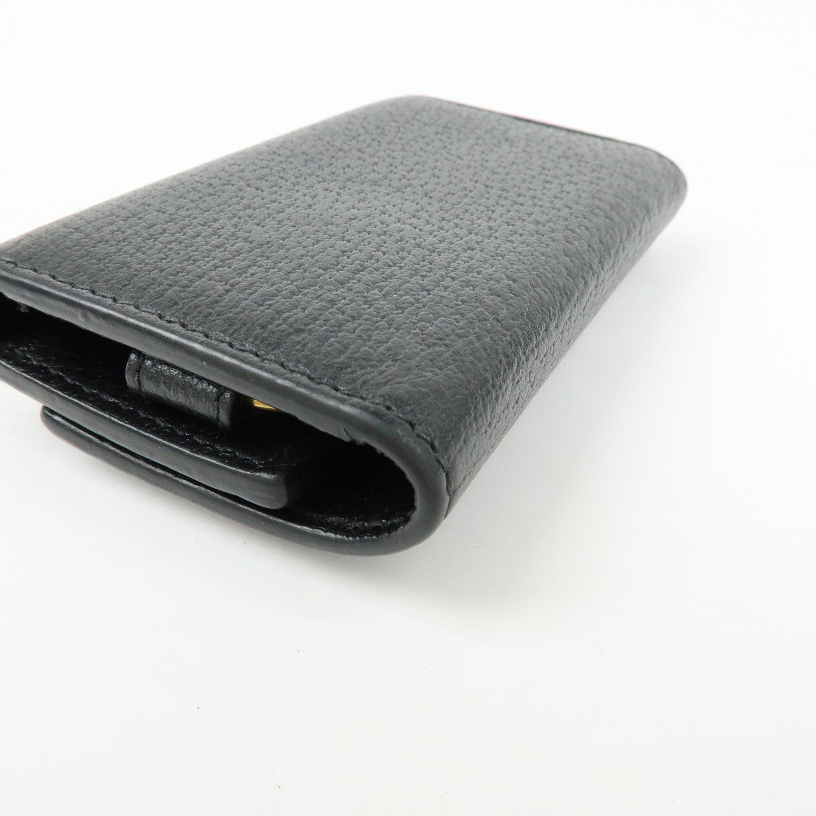 GUCCI GG Marmont Leather 6 Rings Key Case Key Holder Black 435305