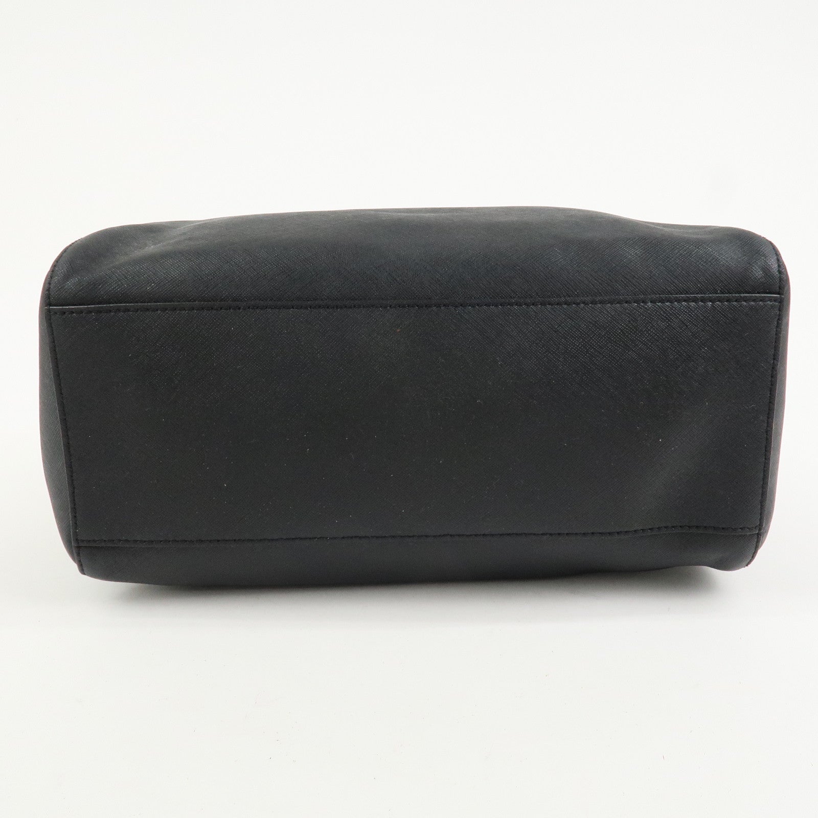 TORY BURCH Logo Leather 2Way Bag Hand Bag Shoulder Bag Black