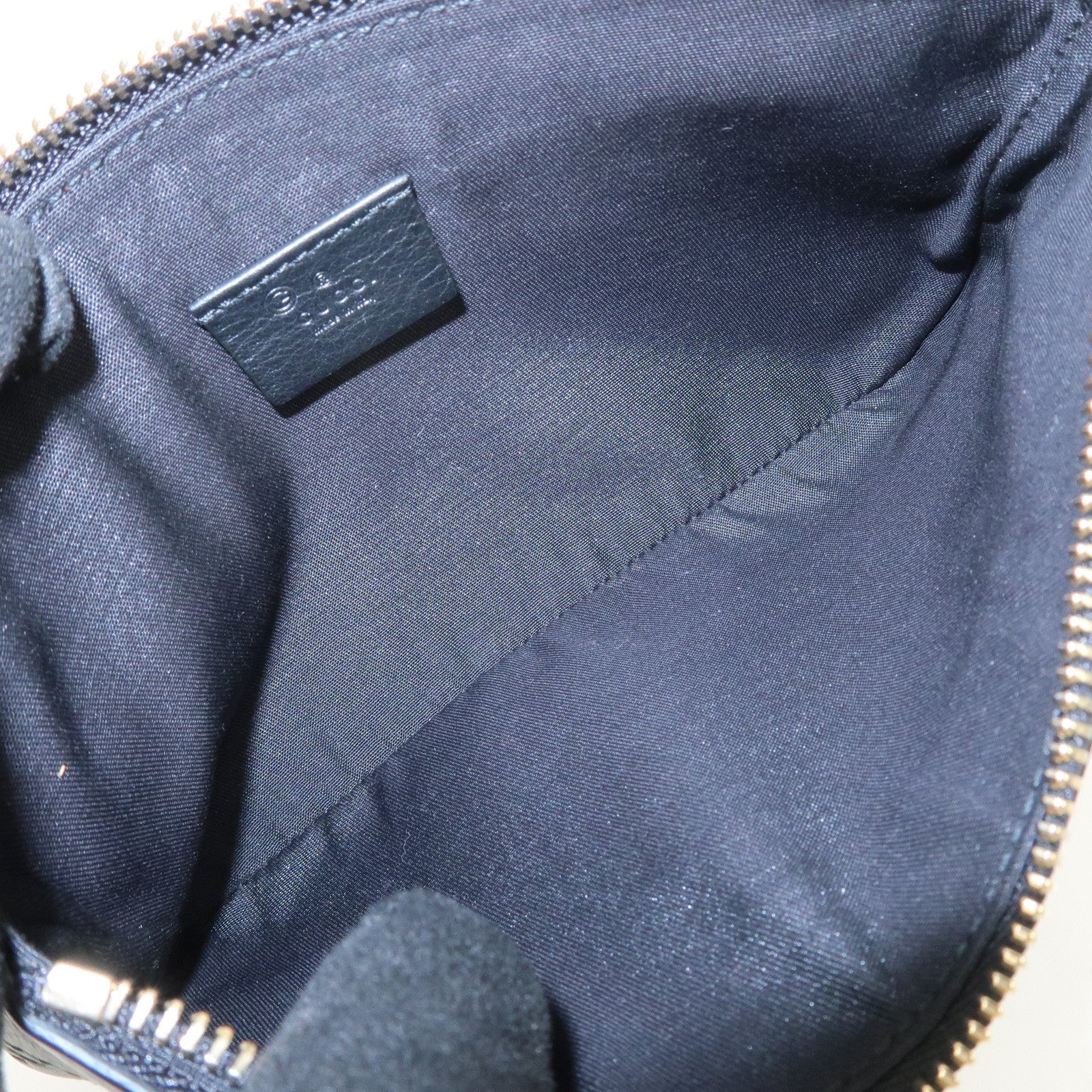 GUCCI Guccissima Leather Clutch Bag Pouch Black 274181