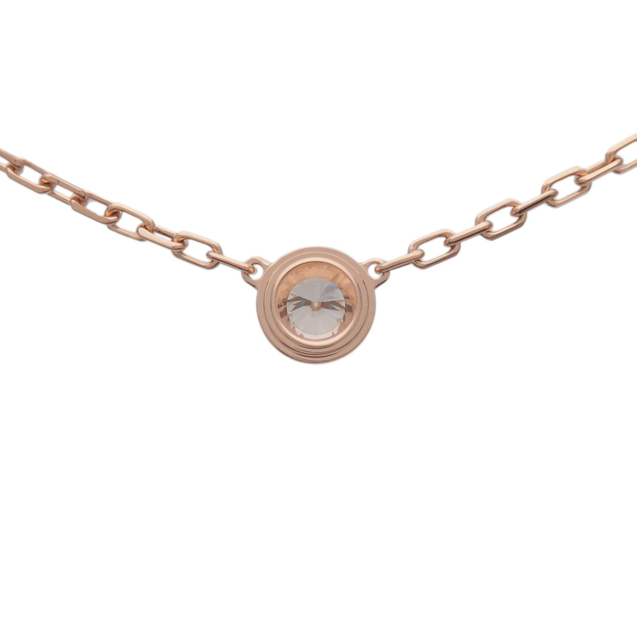Cartier D'amour 1P Diamond Necklace SM K18 750PG Rose Gold