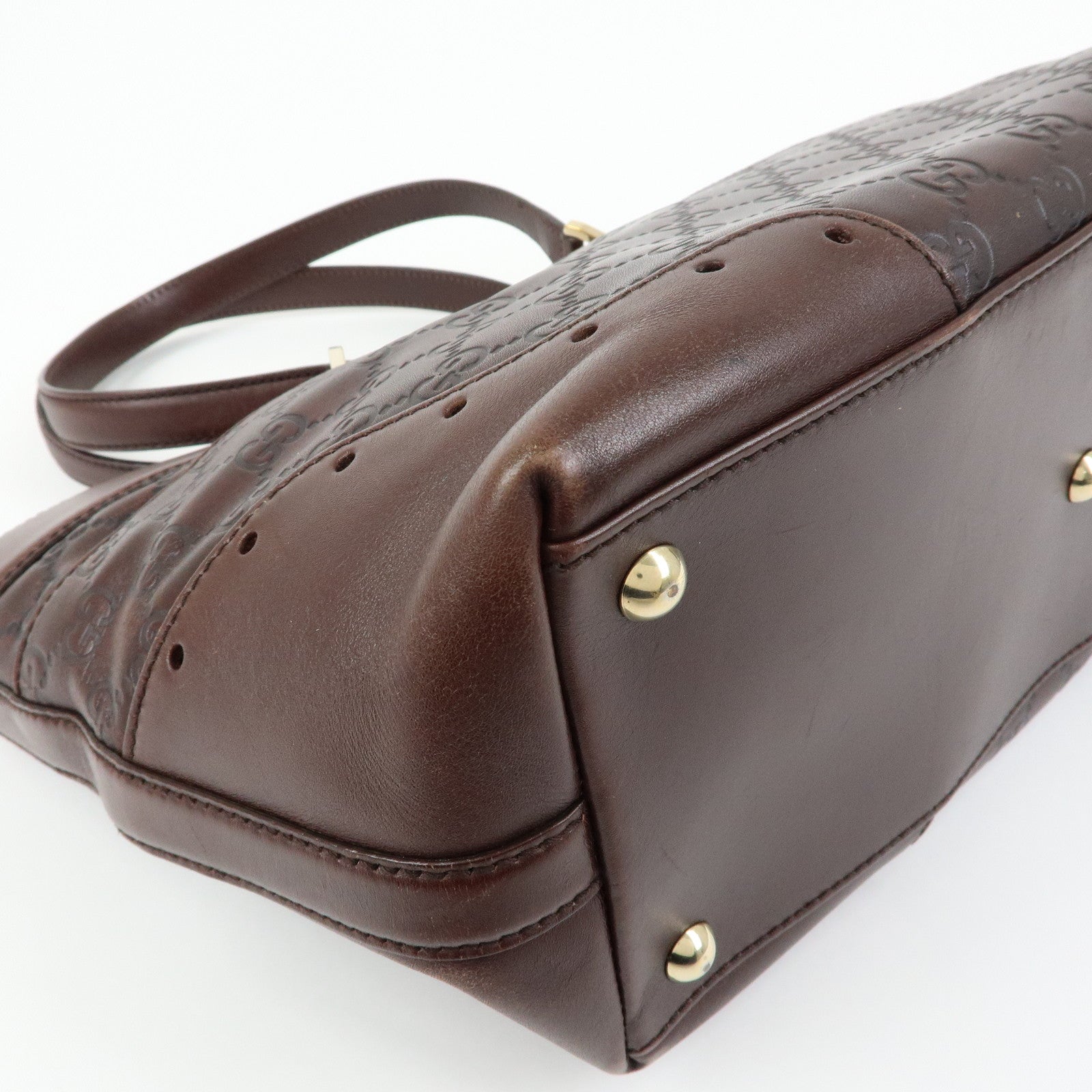 GUCCI Guccissima Leather Tote Bag Hand Bag Brown 145993